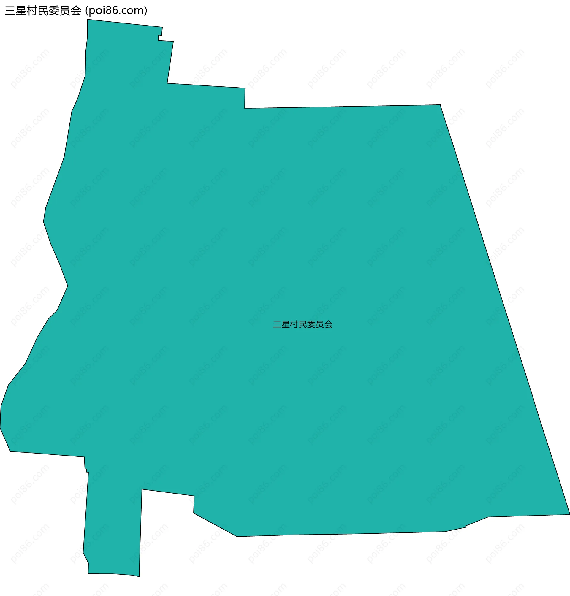 三星村民委员会边界地图