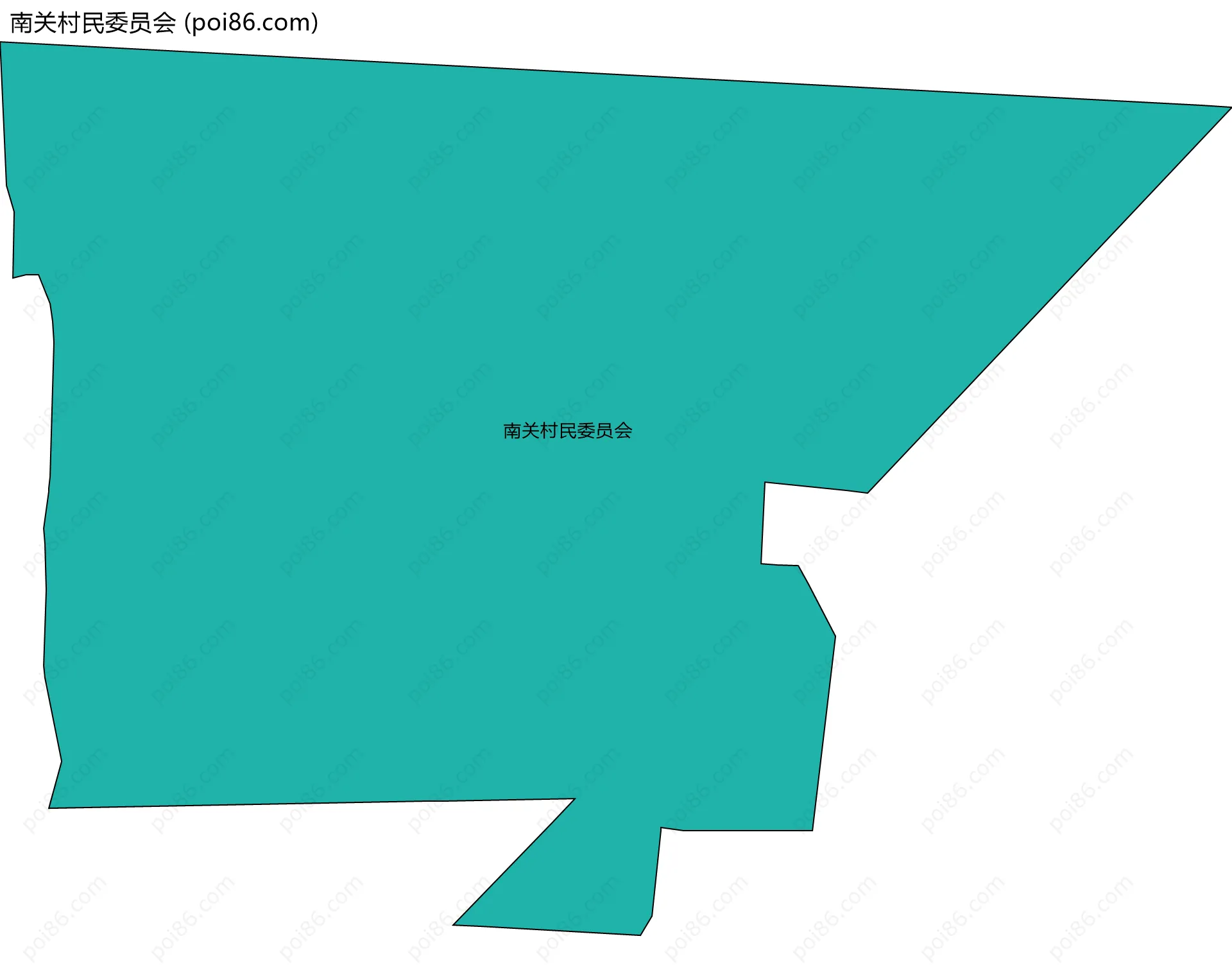 南关村民委员会边界地图