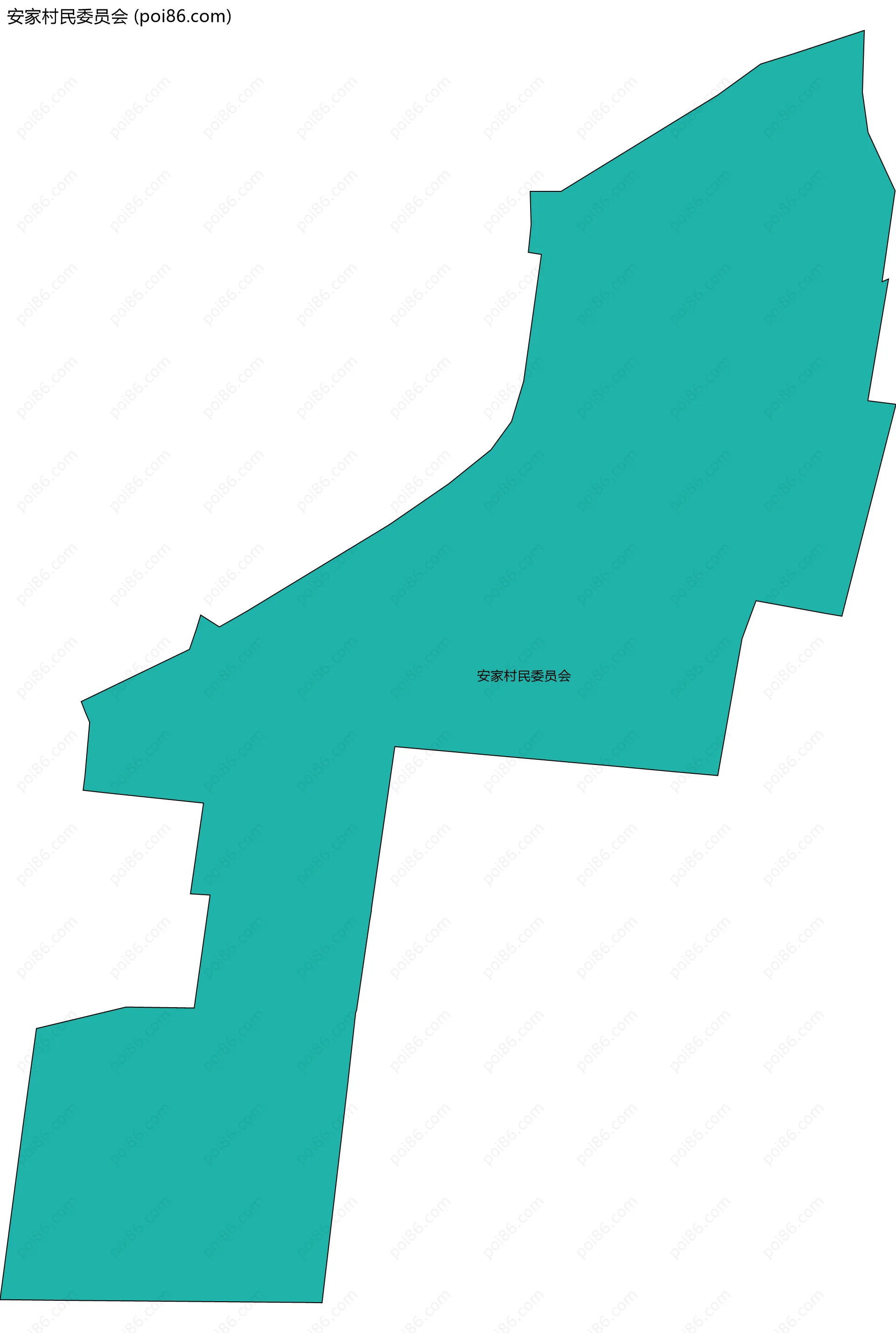 安家村民委员会边界地图