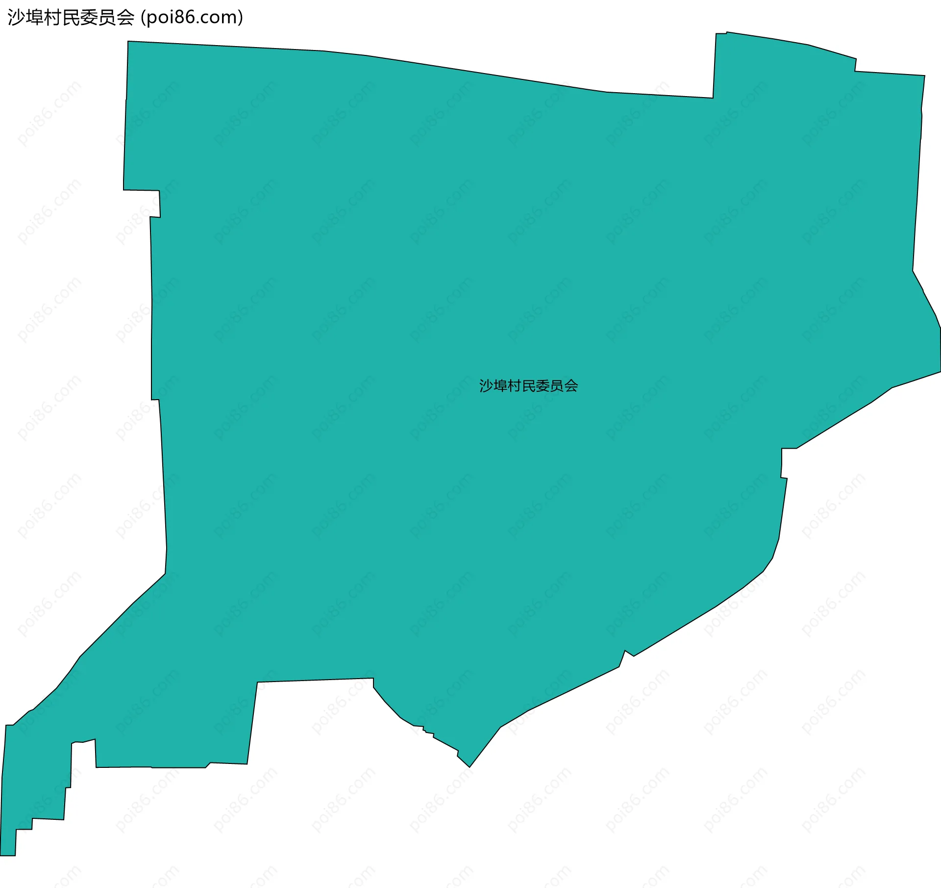 沙埠村民委员会边界地图