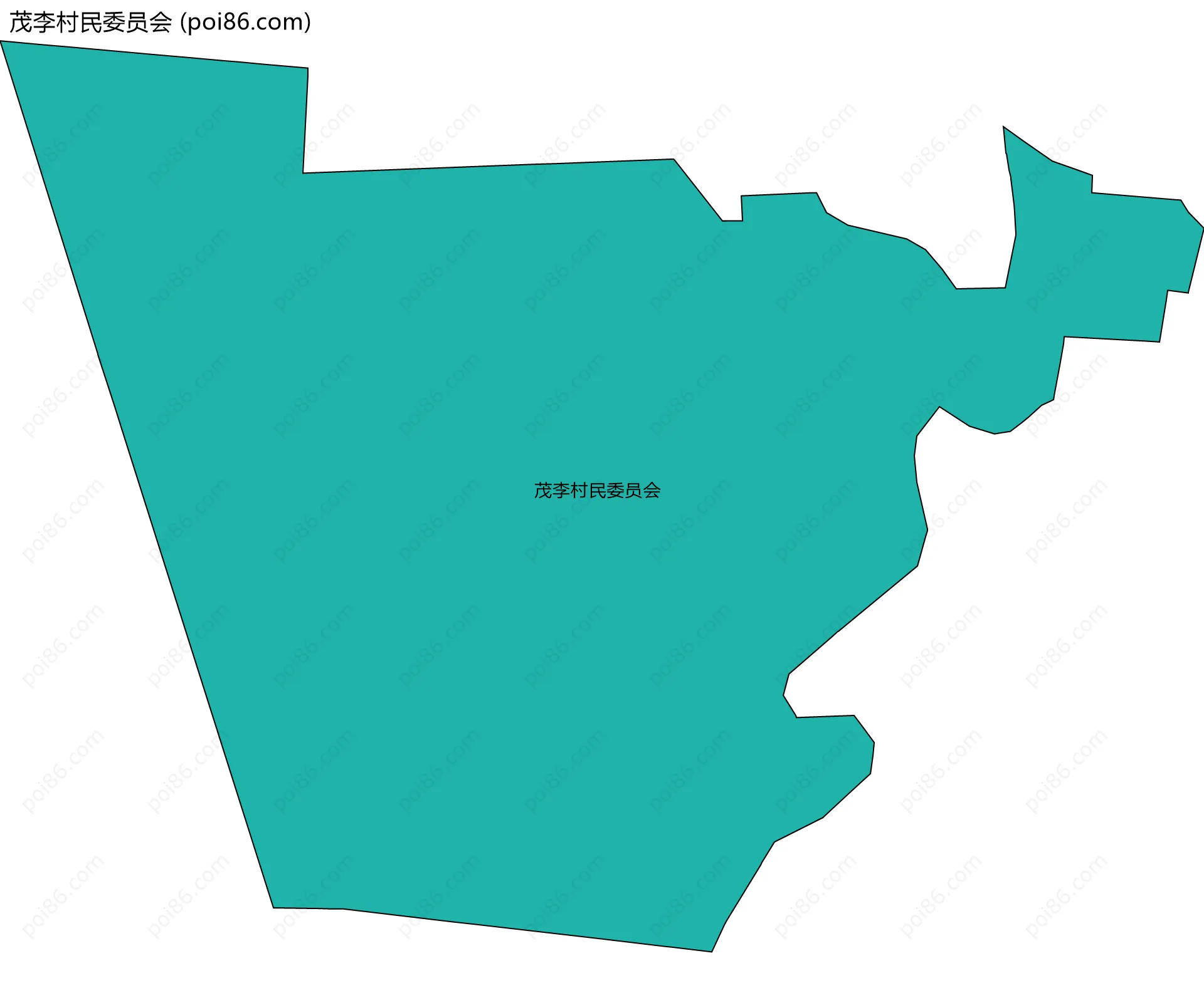 茂李村民委员会边界地图