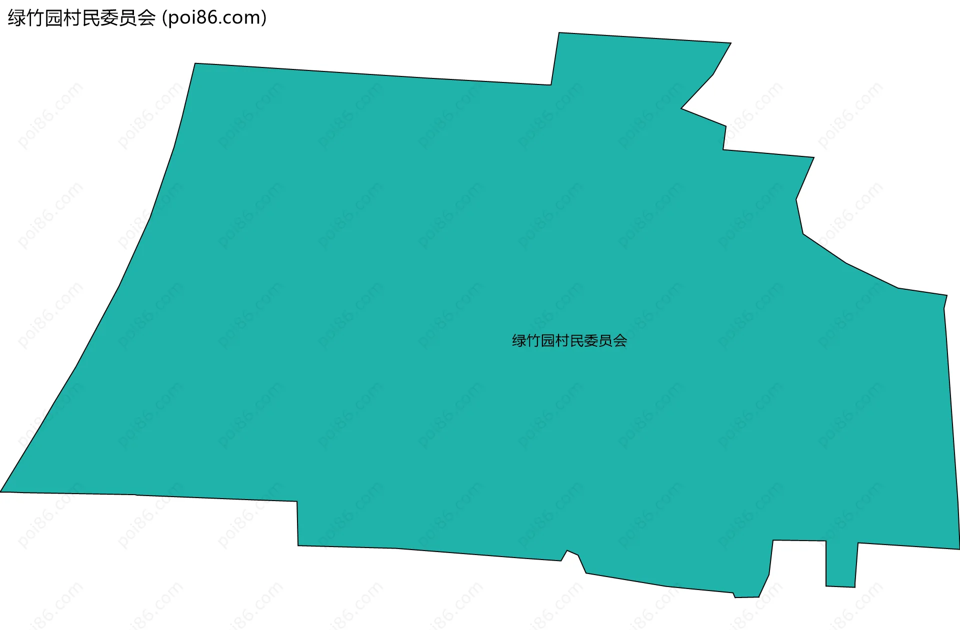 绿竹园村民委员会边界地图