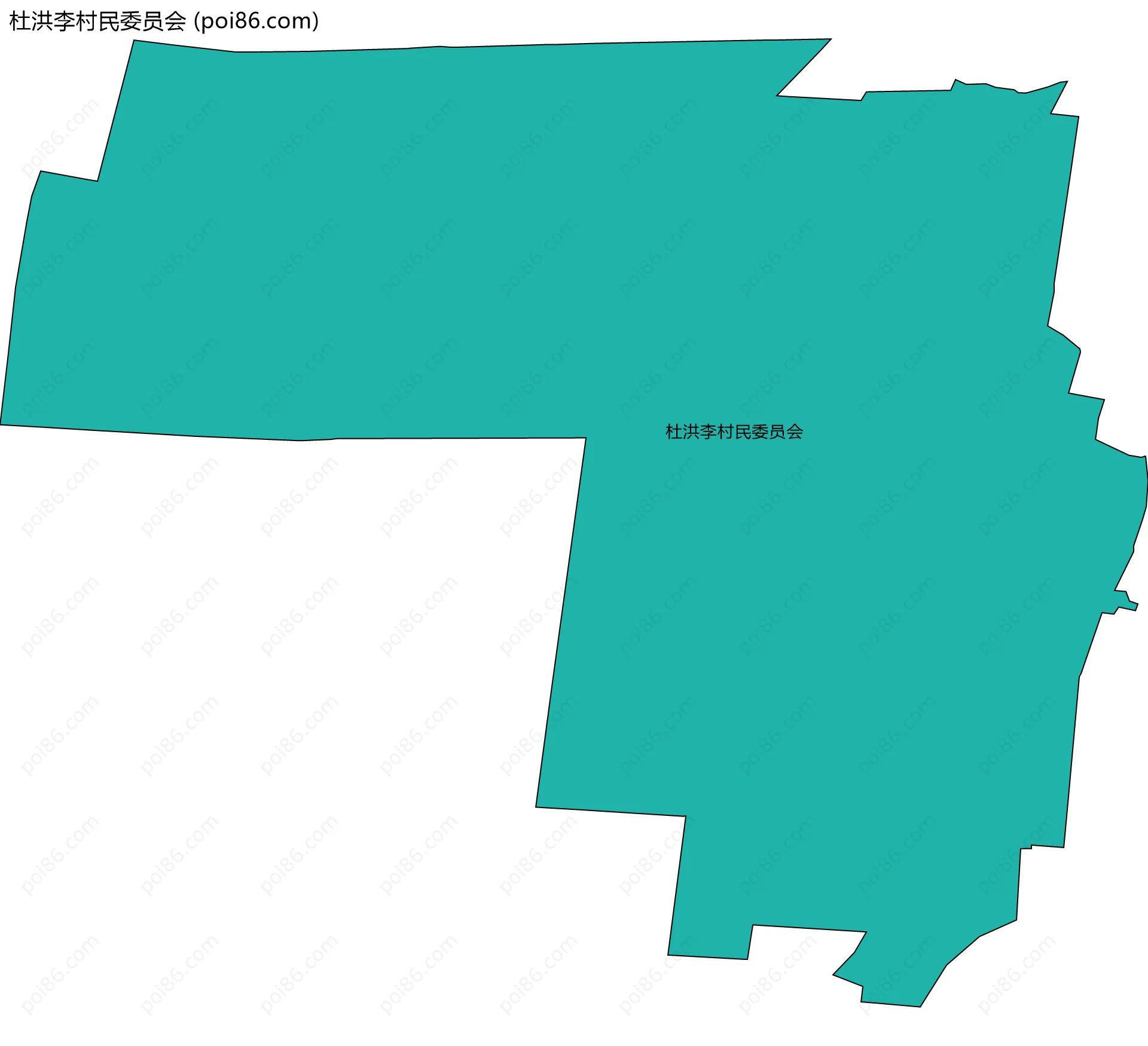 杜洪李村民委员会边界地图