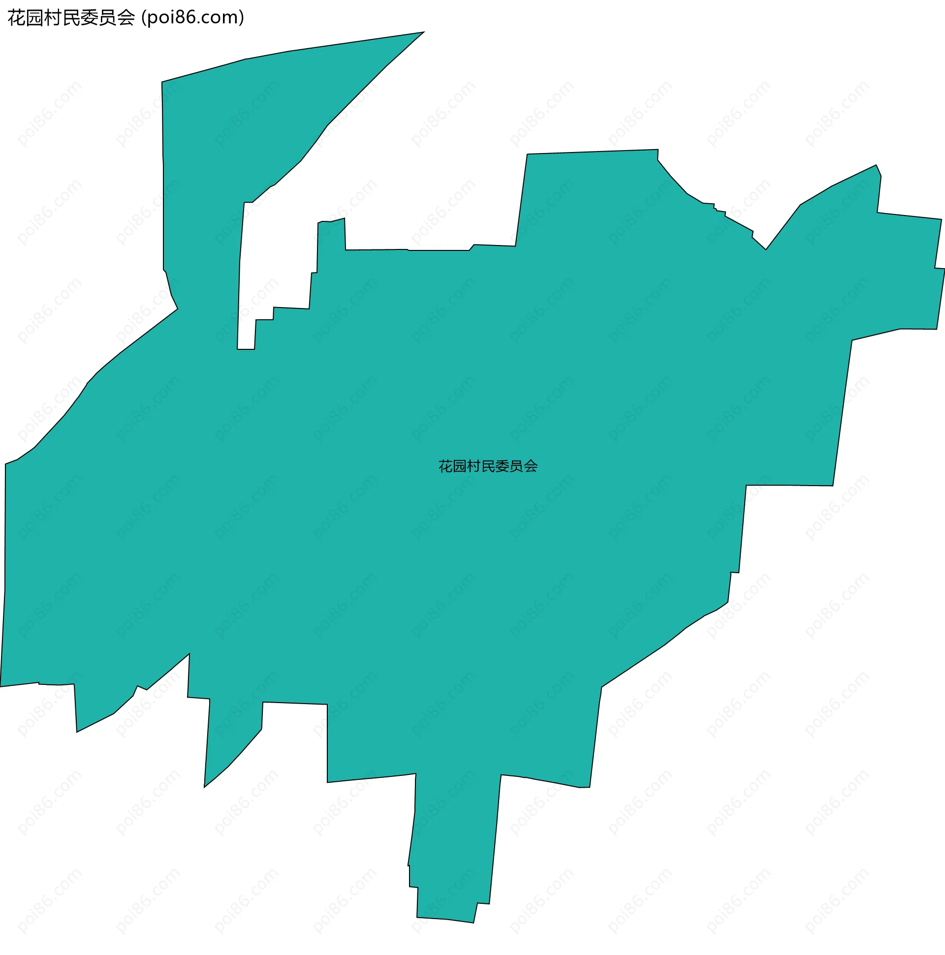 花园村民委员会边界地图