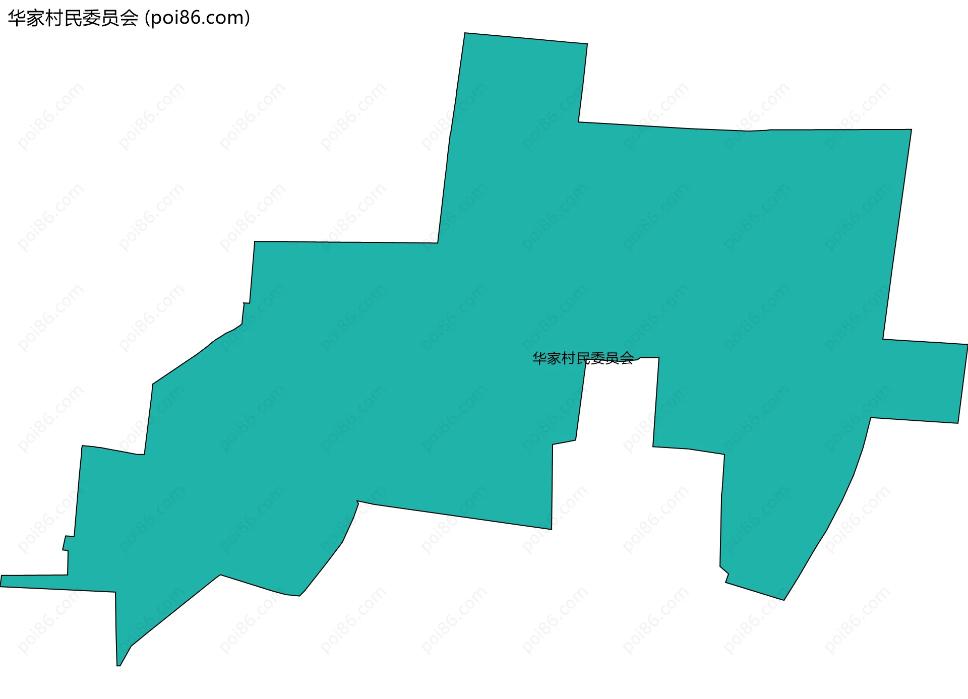 华家村民委员会边界地图
