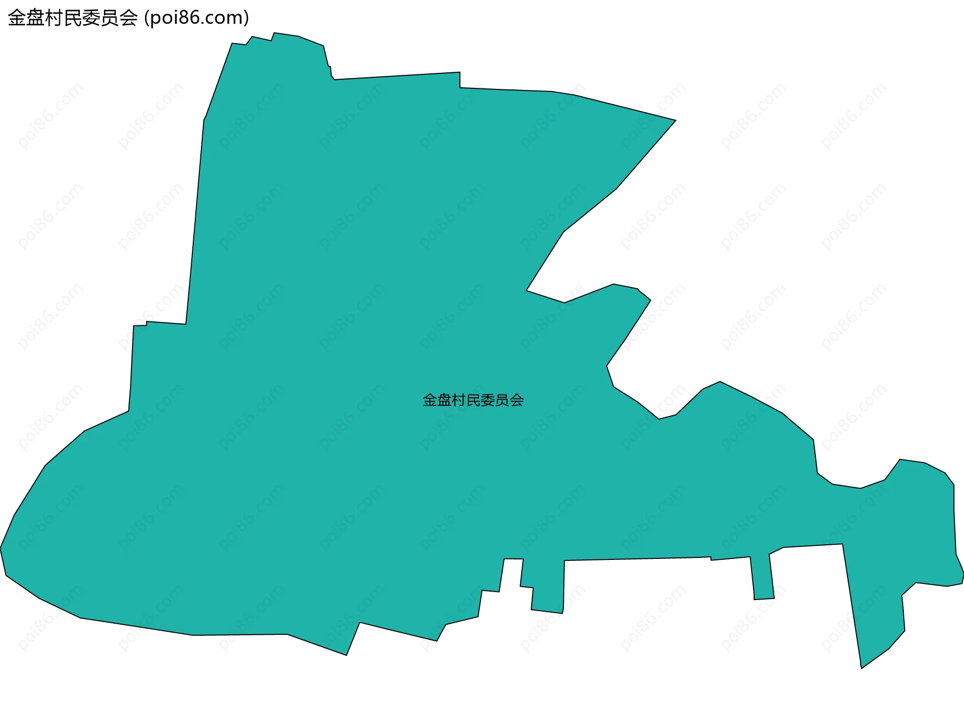 金盘村民委员会边界地图