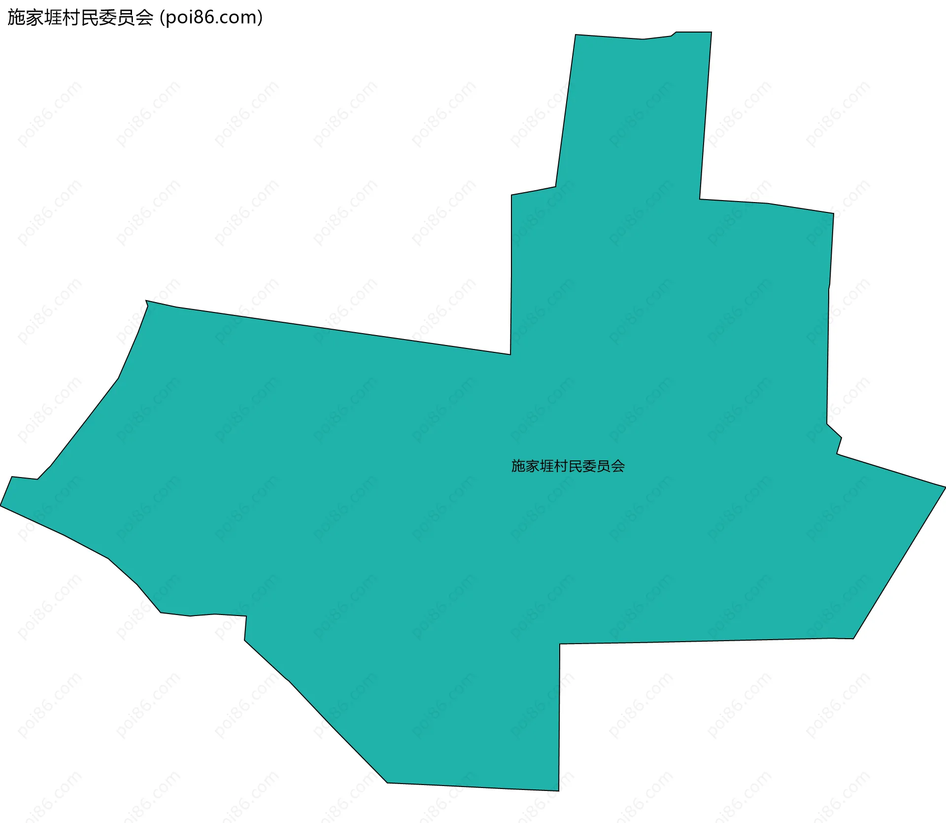 施家堐村民委员会边界地图