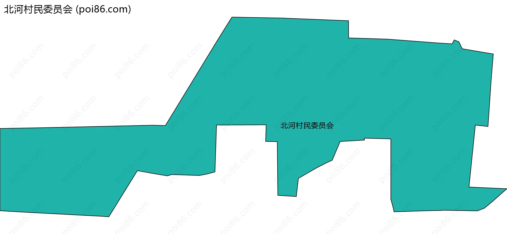 北河村民委员会边界地图