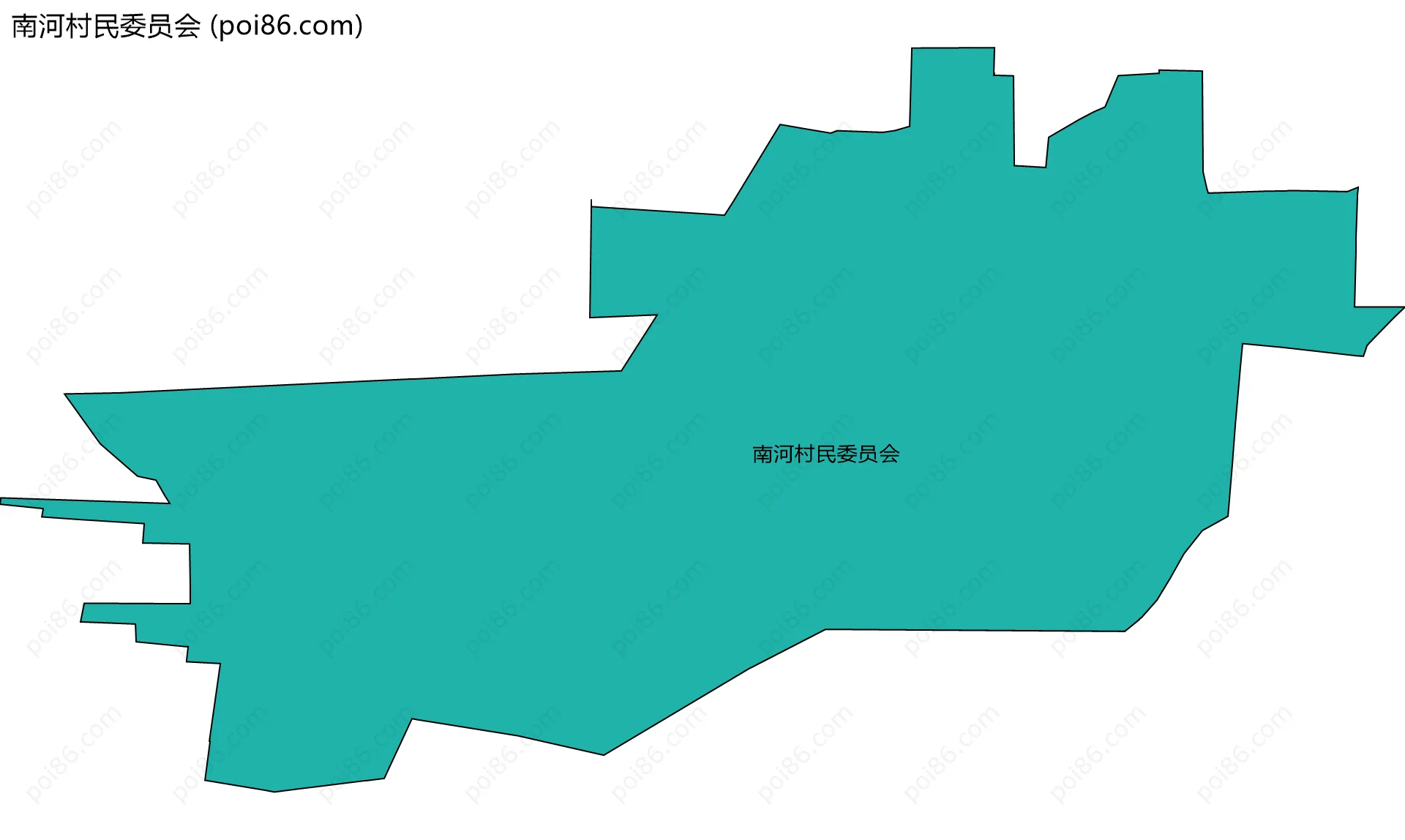 南河村民委员会边界地图