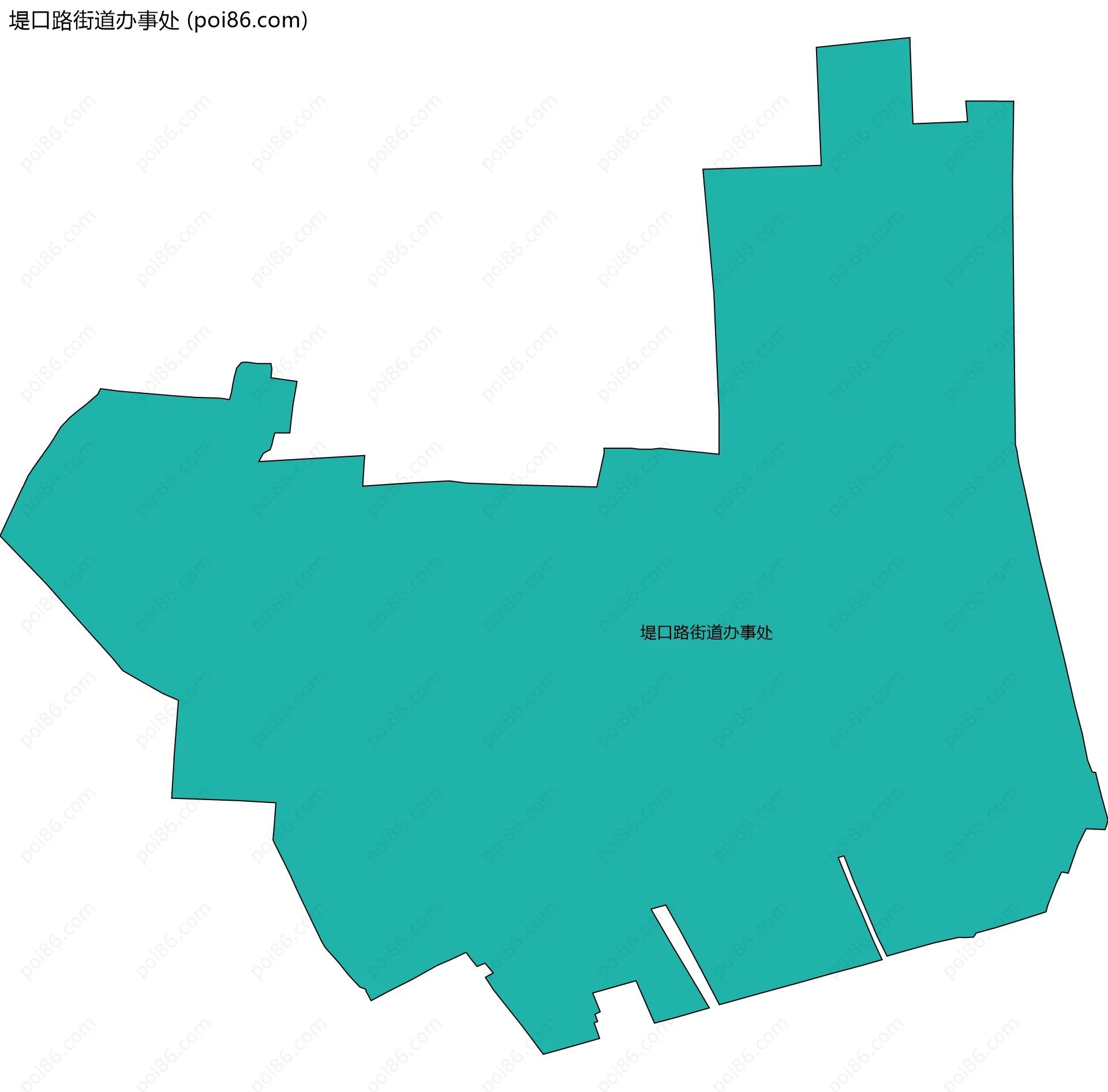 堤口路街道办事处边界地图