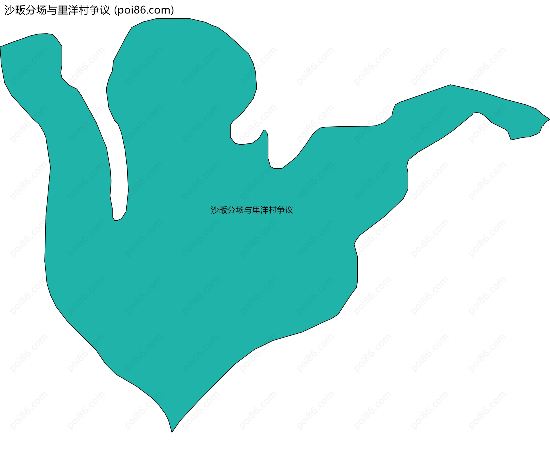 沙畈分场与里洋村争议边界地图