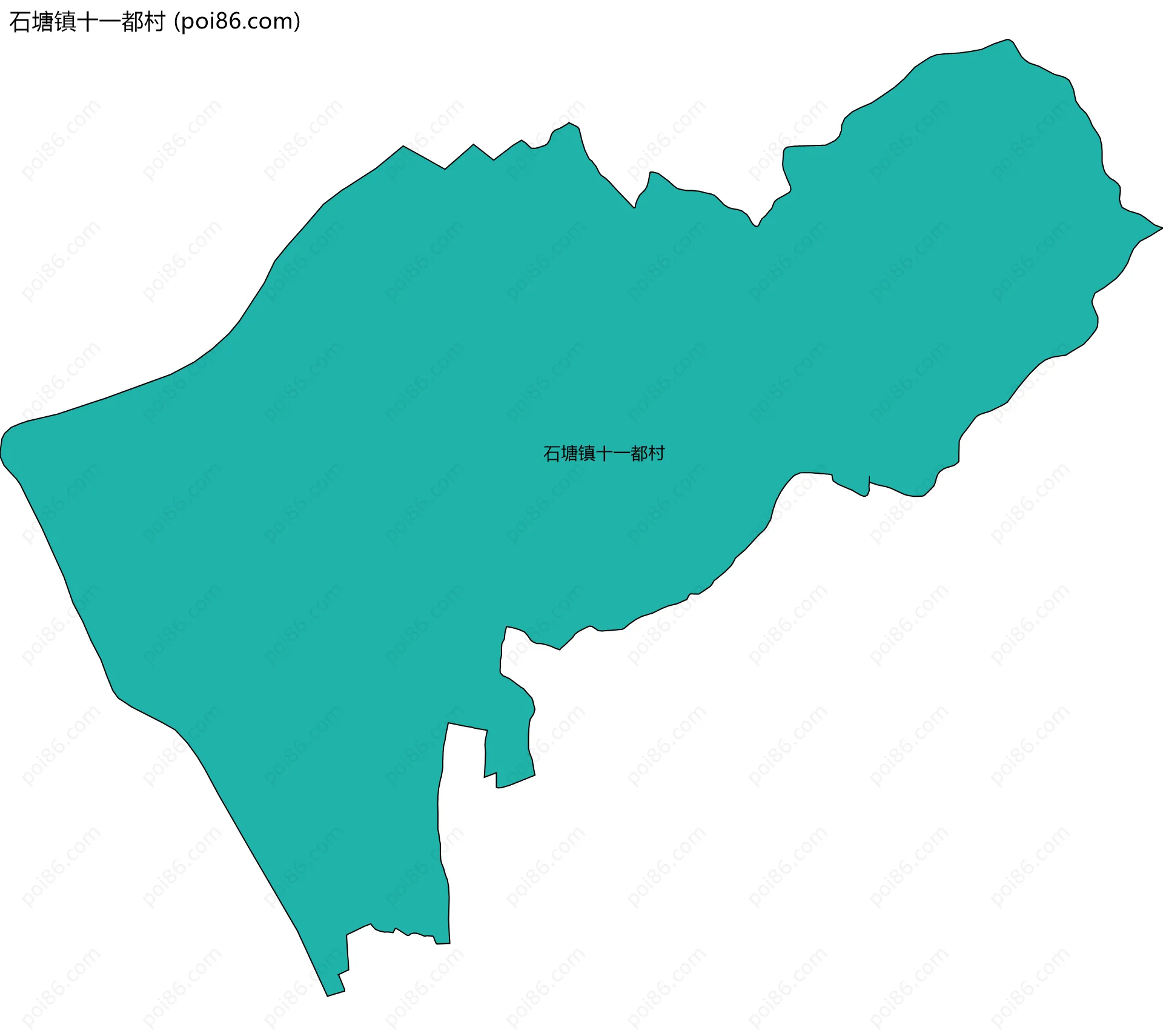 石塘镇十一都村边界地图