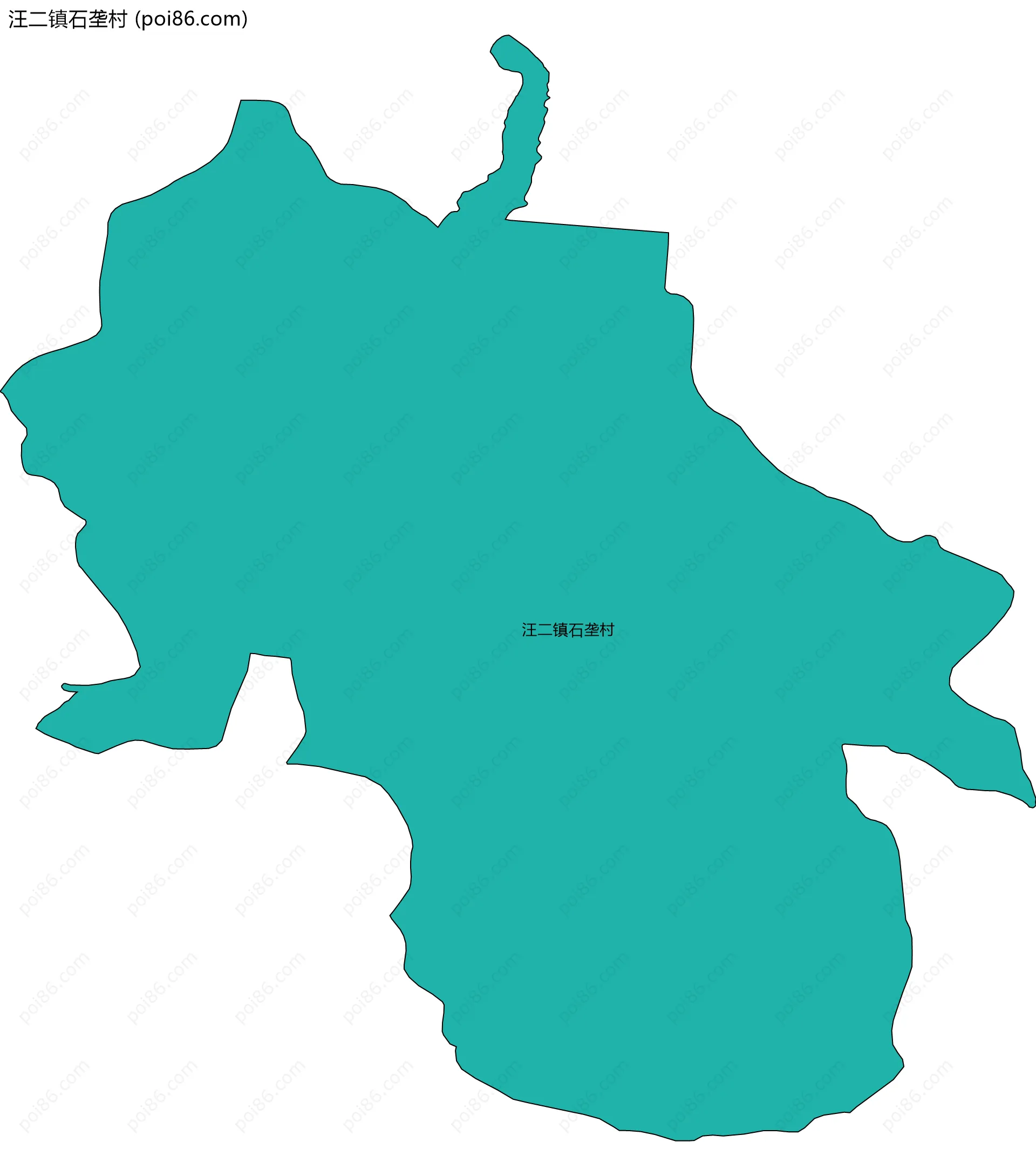 汪二镇石垄村边界地图