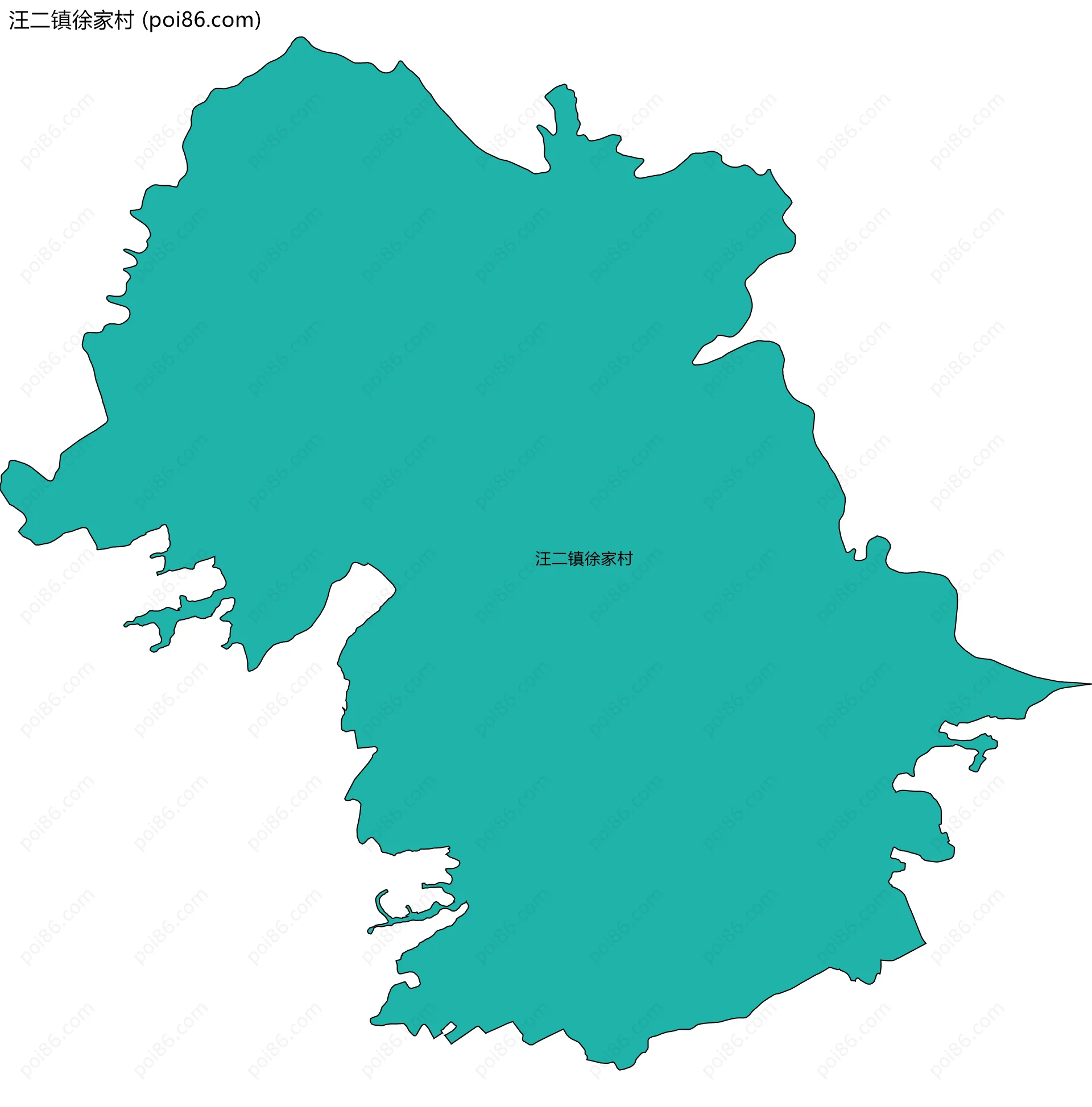 汪二镇徐家村边界地图