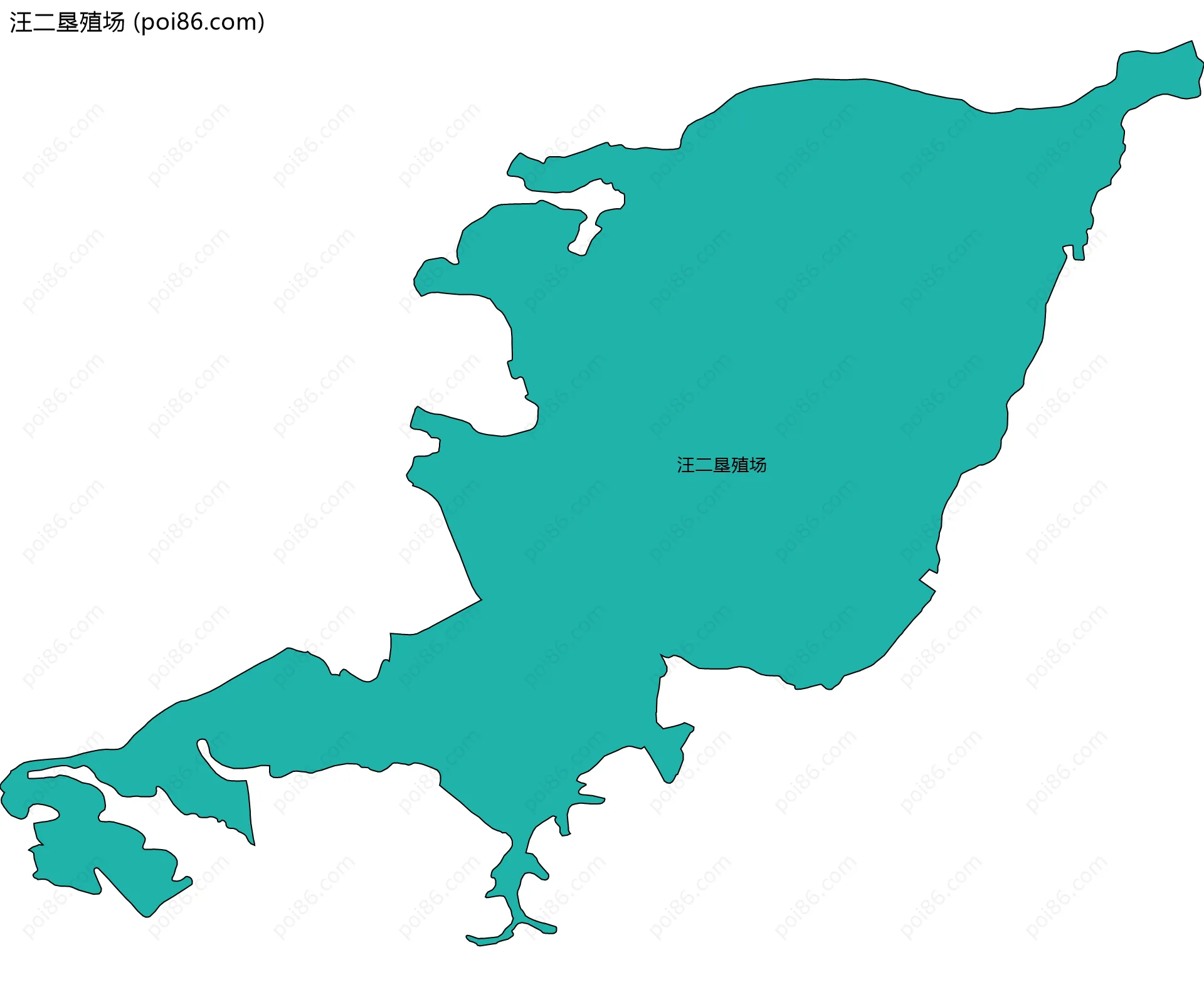 汪二垦殖场边界地图