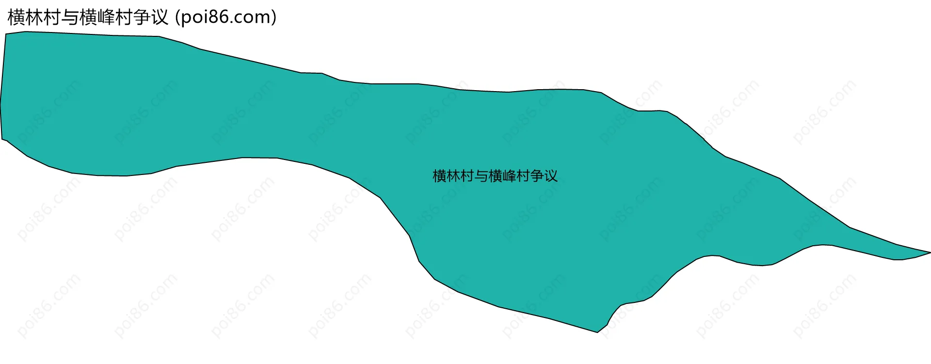 横林村与横峰村争议边界地图