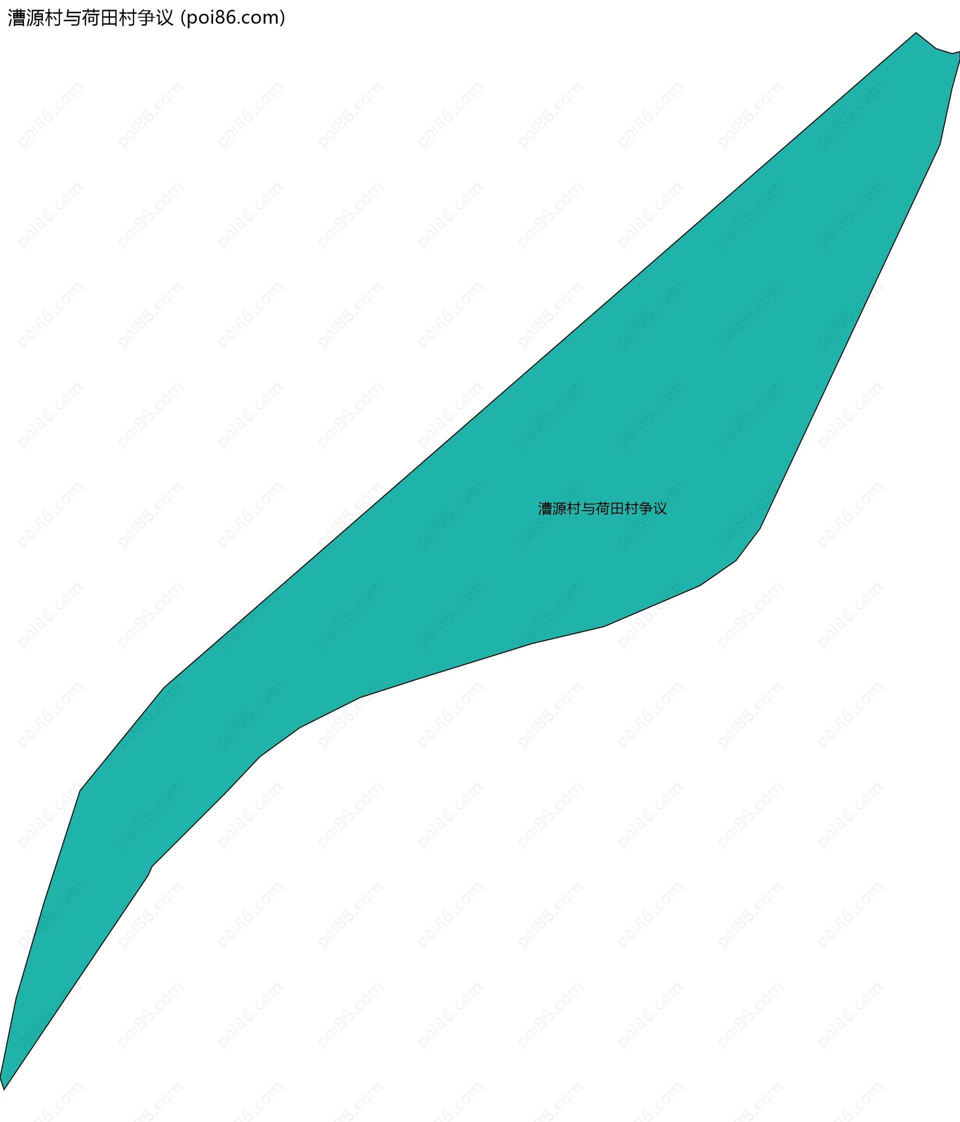 漕源村与荷田村争议边界地图