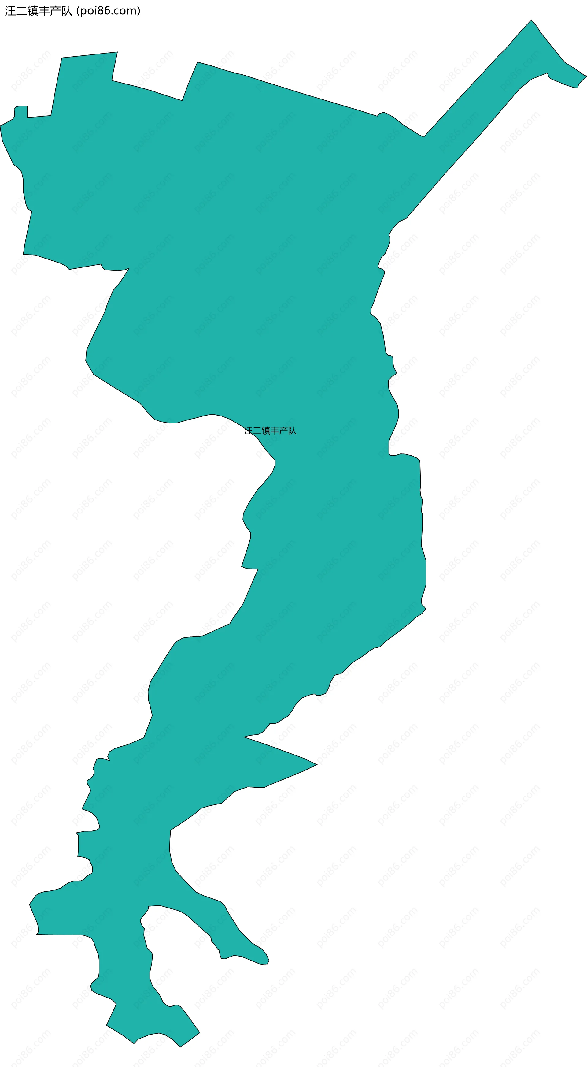 汪二镇丰产队边界地图