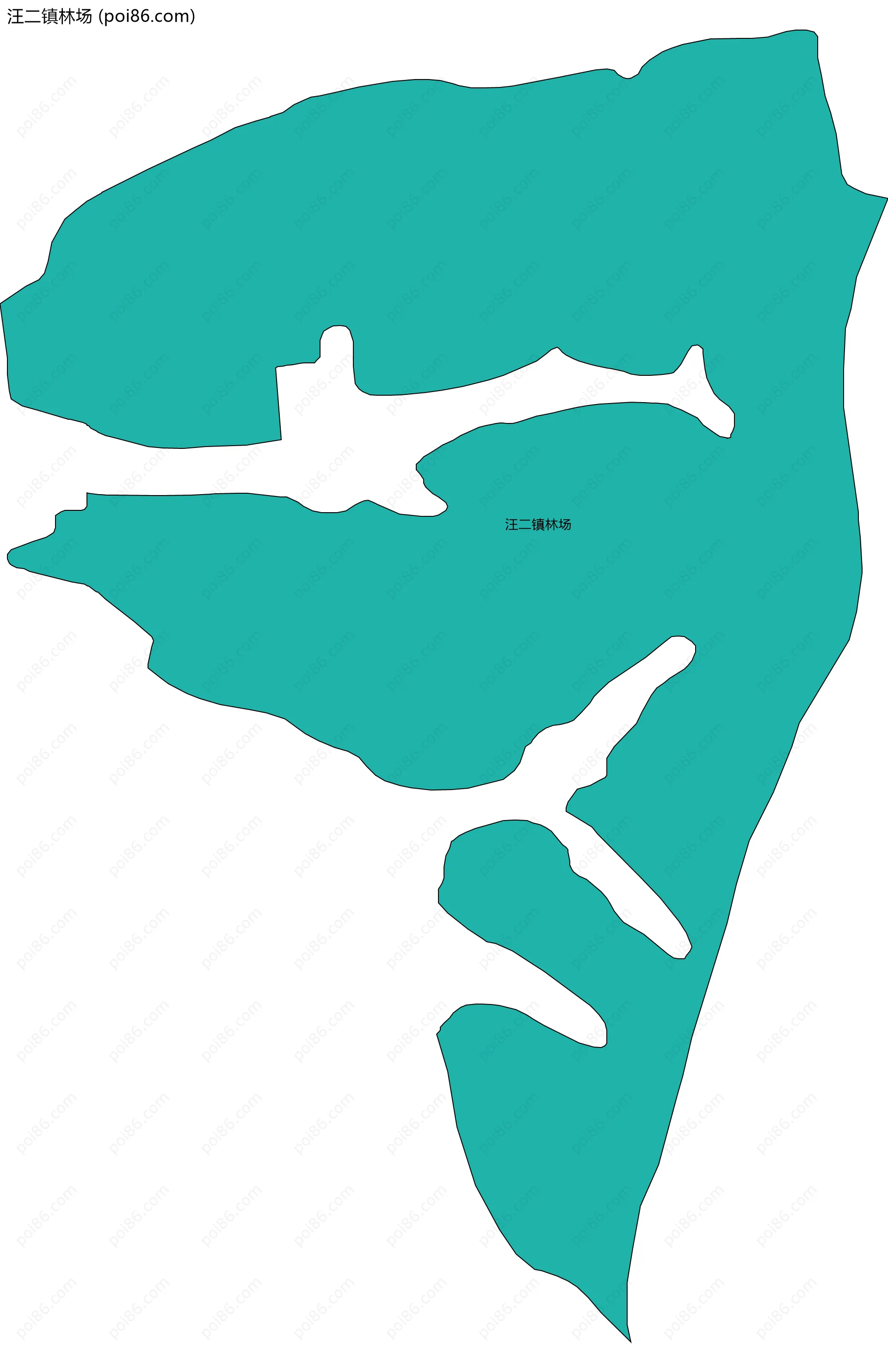 汪二镇林场边界地图