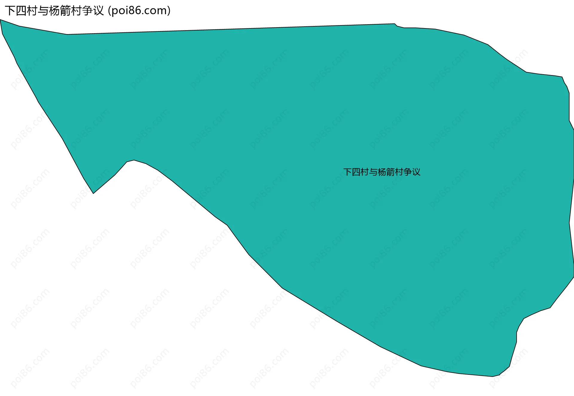 下四村与杨箭村争议边界地图