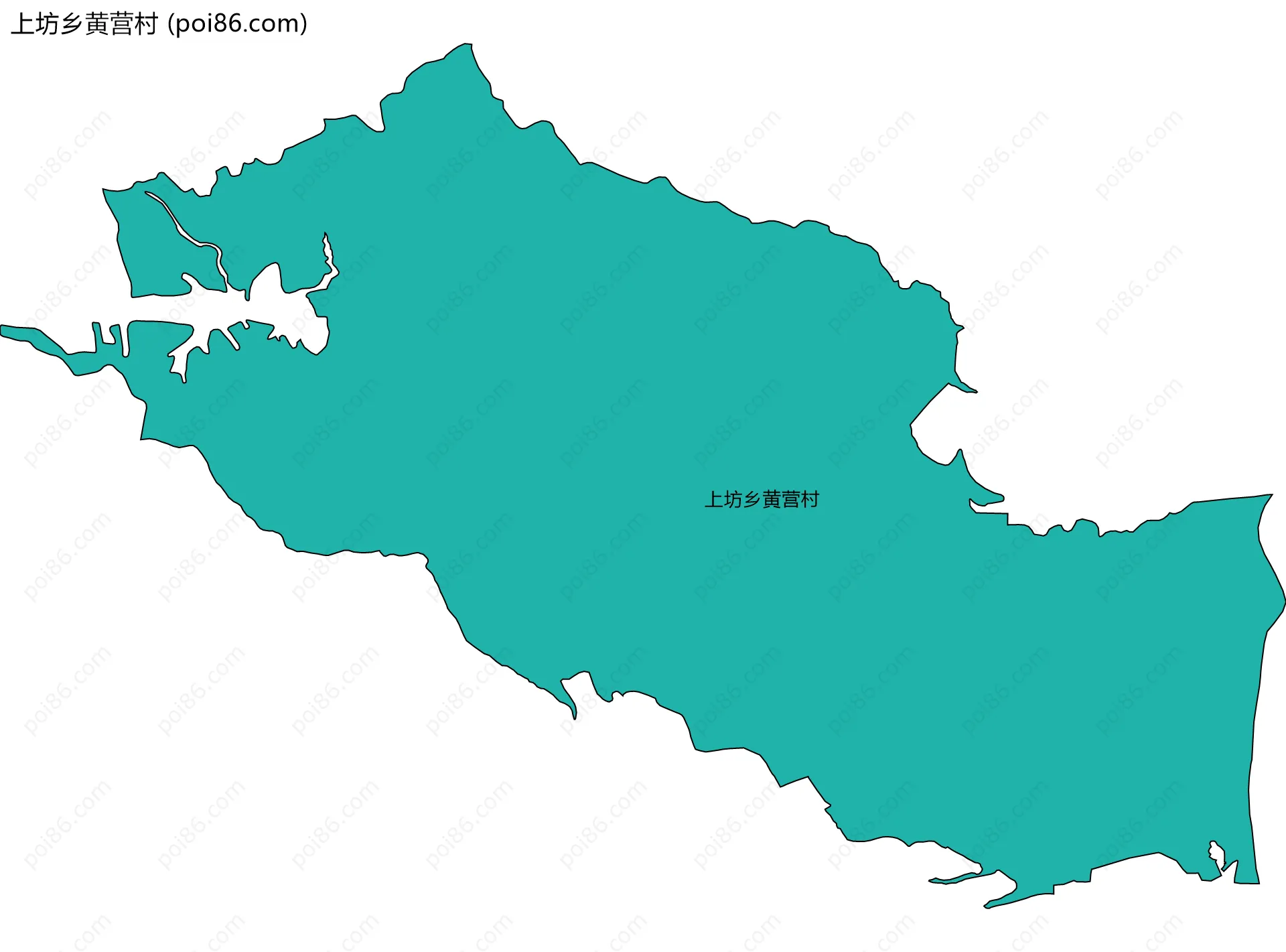 上坊乡黄营村边界地图