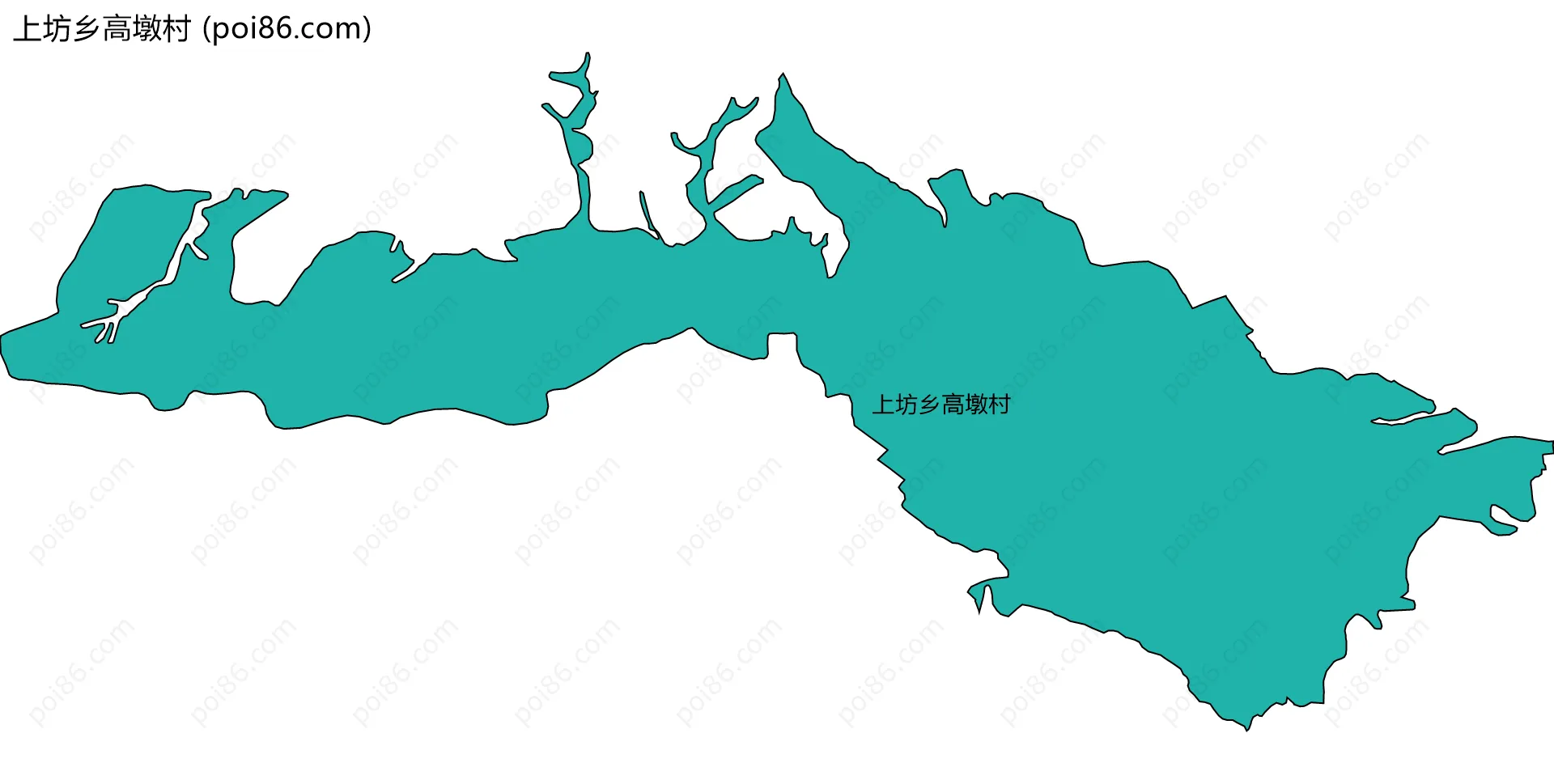 上坊乡高墩村边界地图
