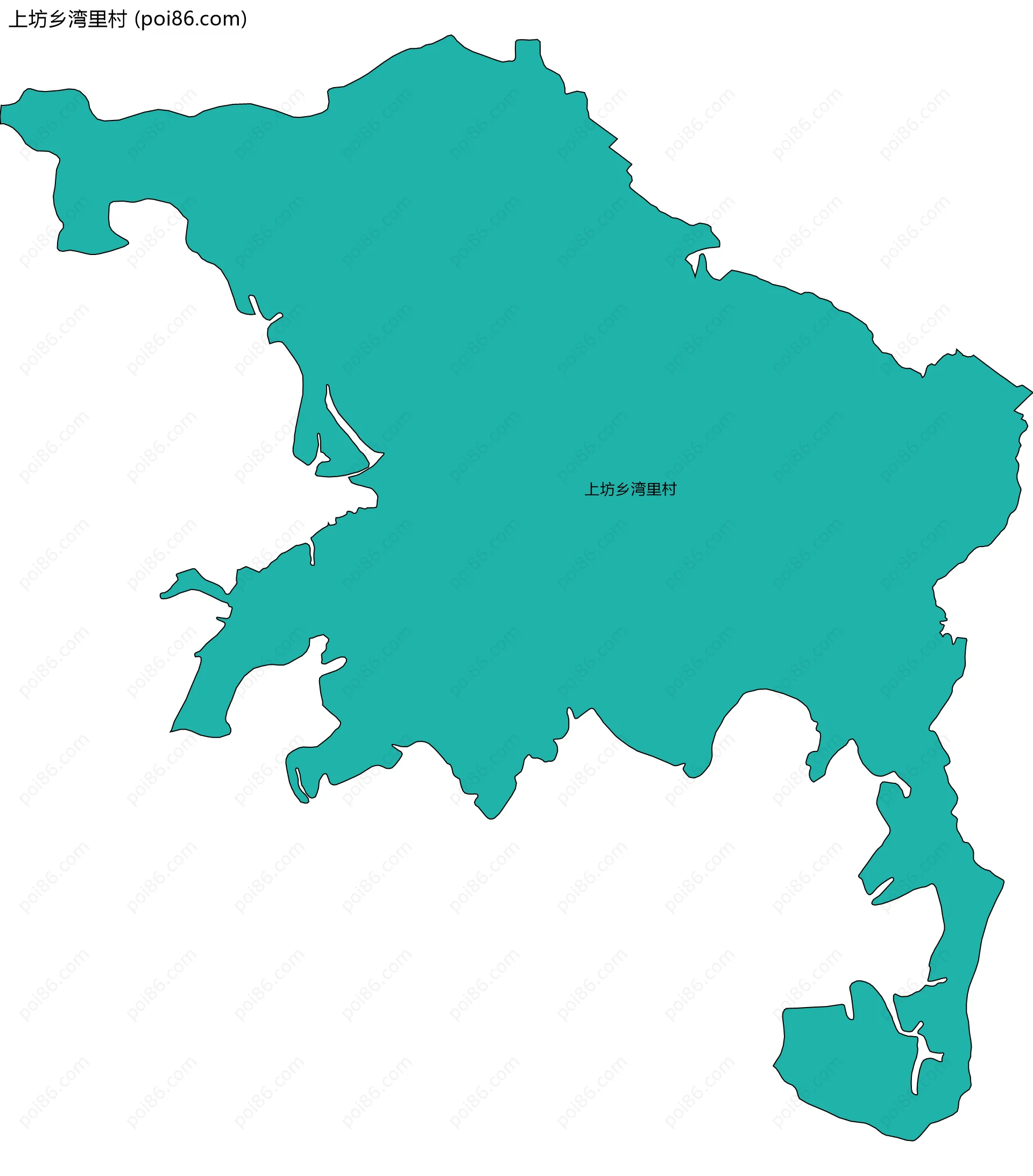 上坊乡湾里村边界地图