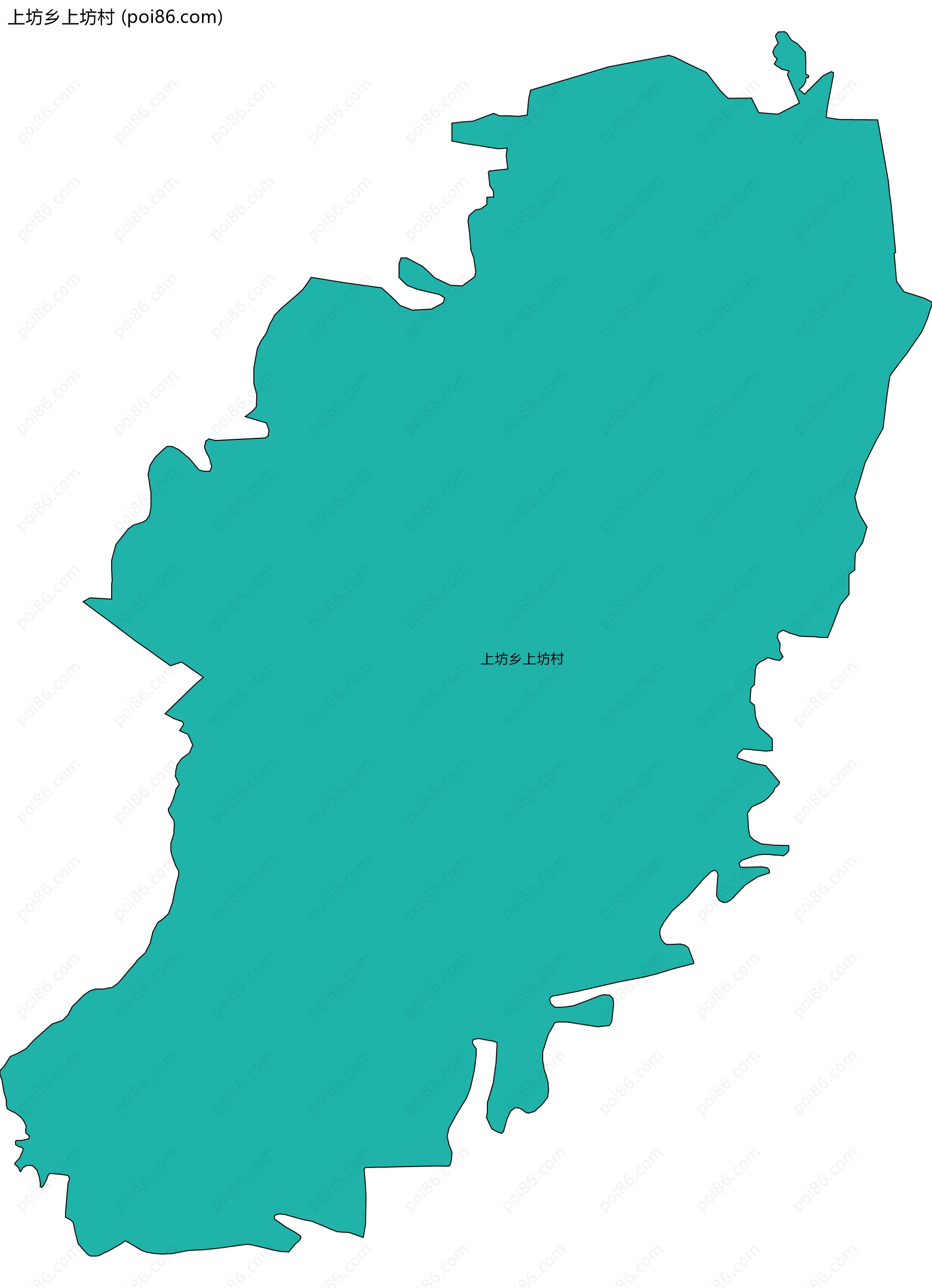 上坊乡上坊村边界地图
