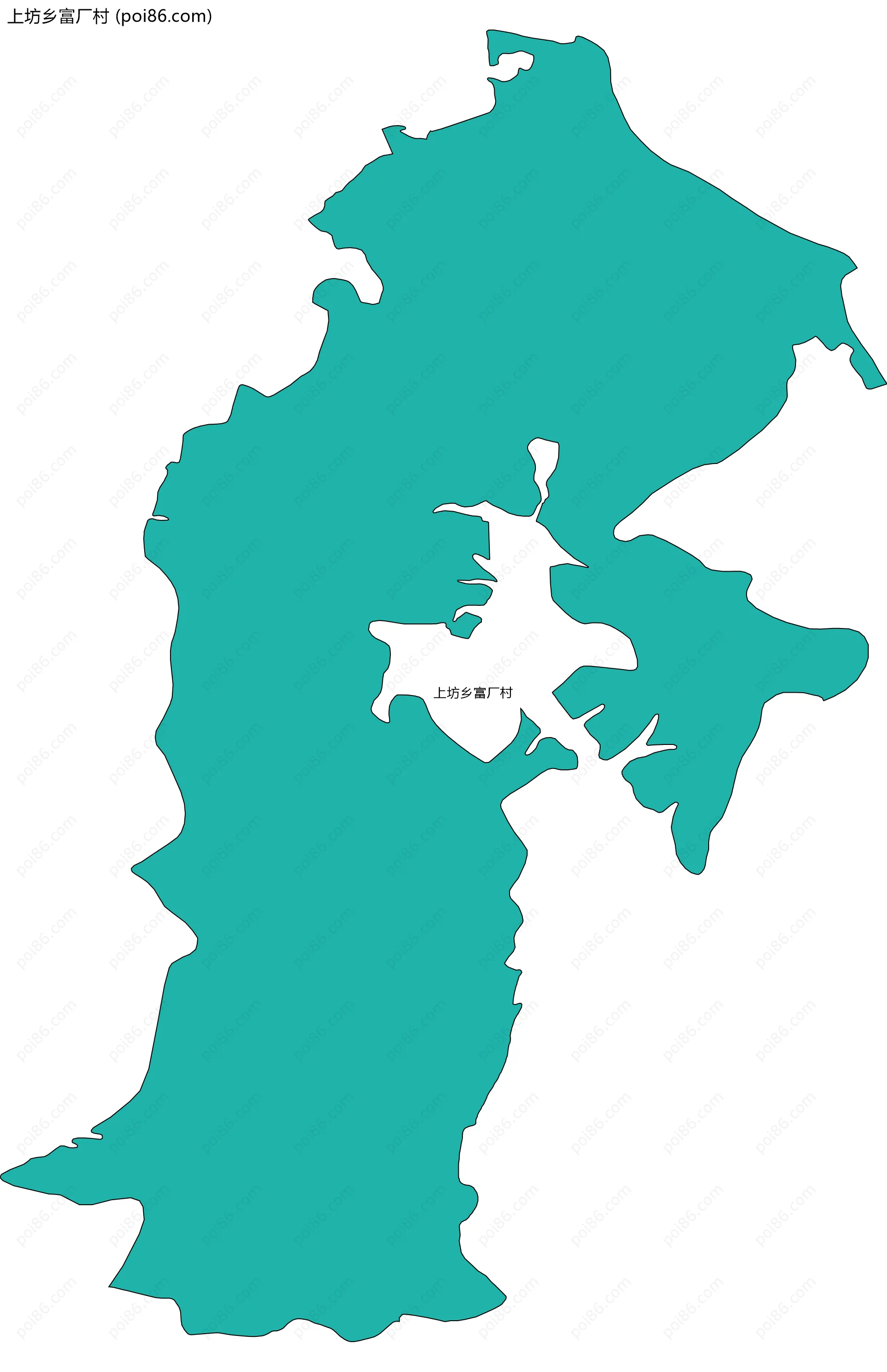 上坊乡富厂村边界地图