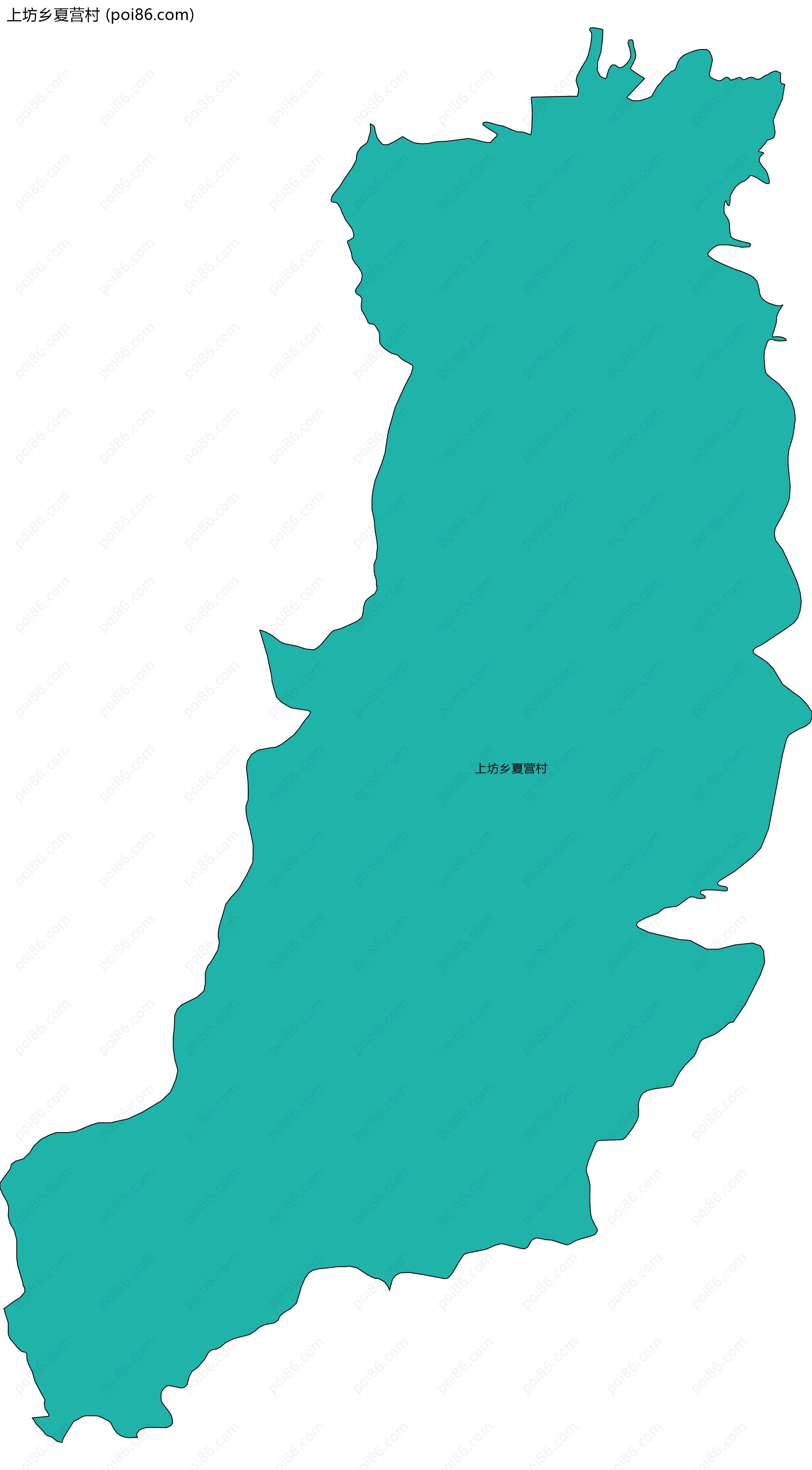上坊乡夏营村边界地图