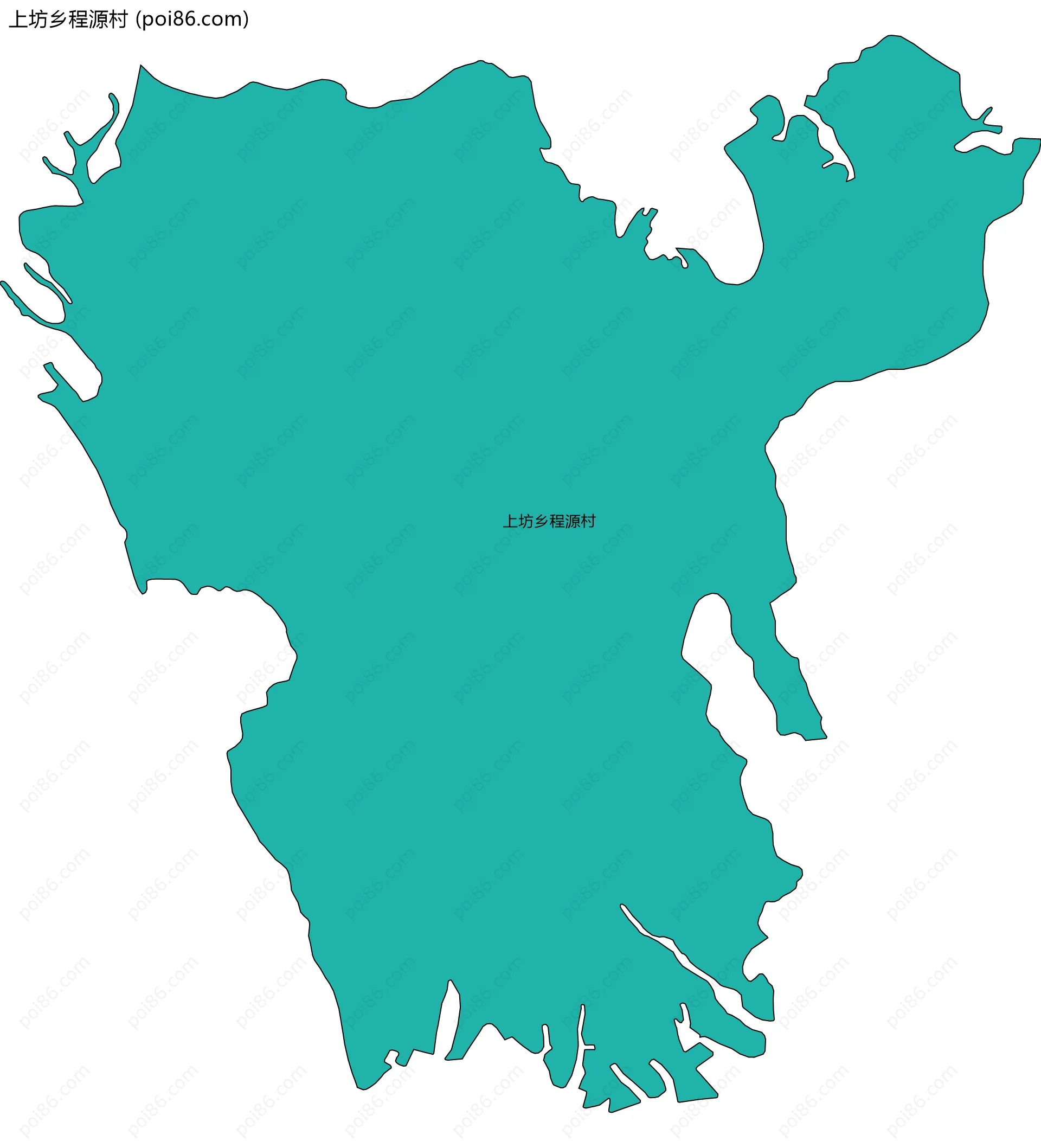 上坊乡程源村边界地图