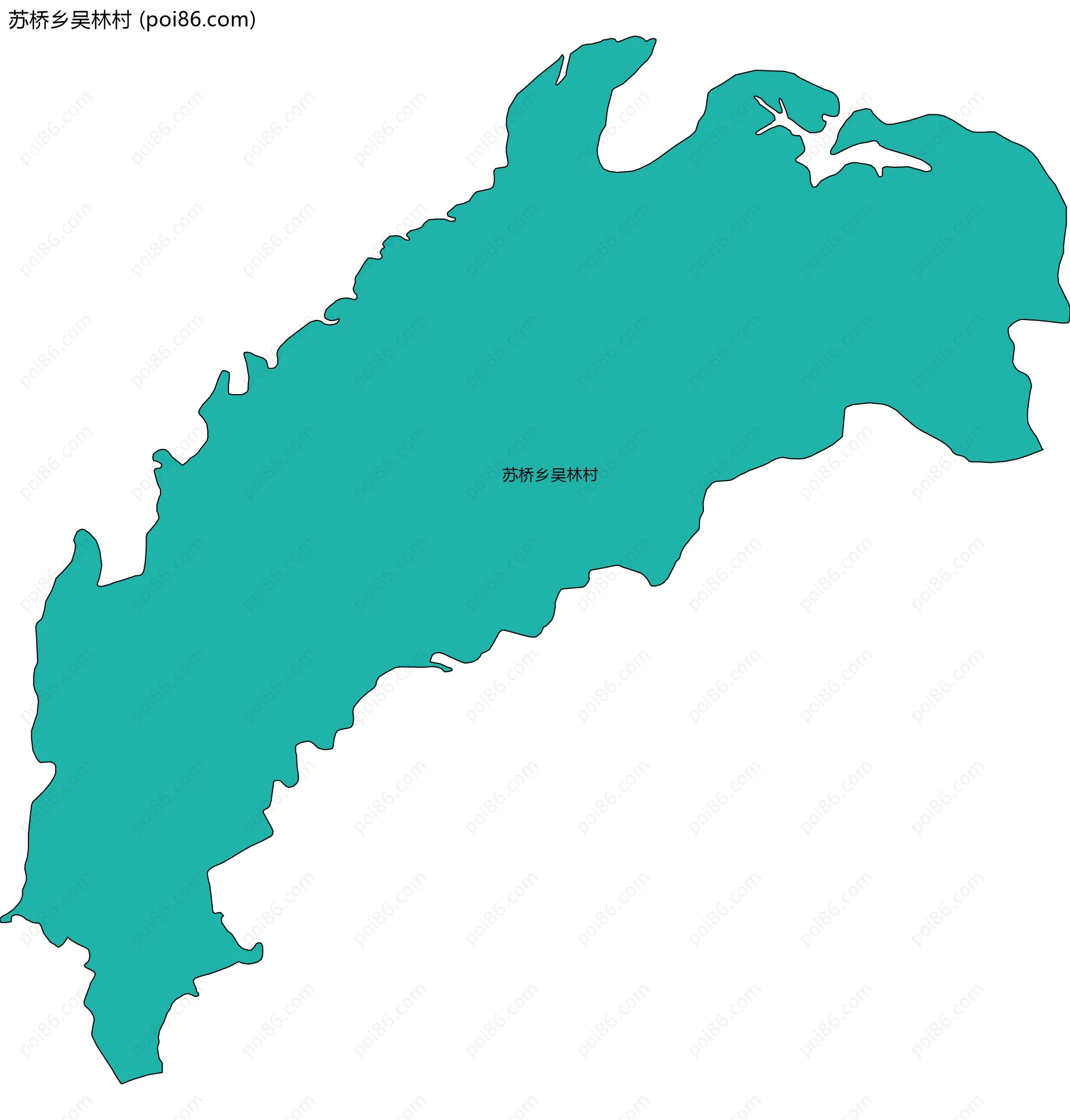 苏桥乡吴林村边界地图