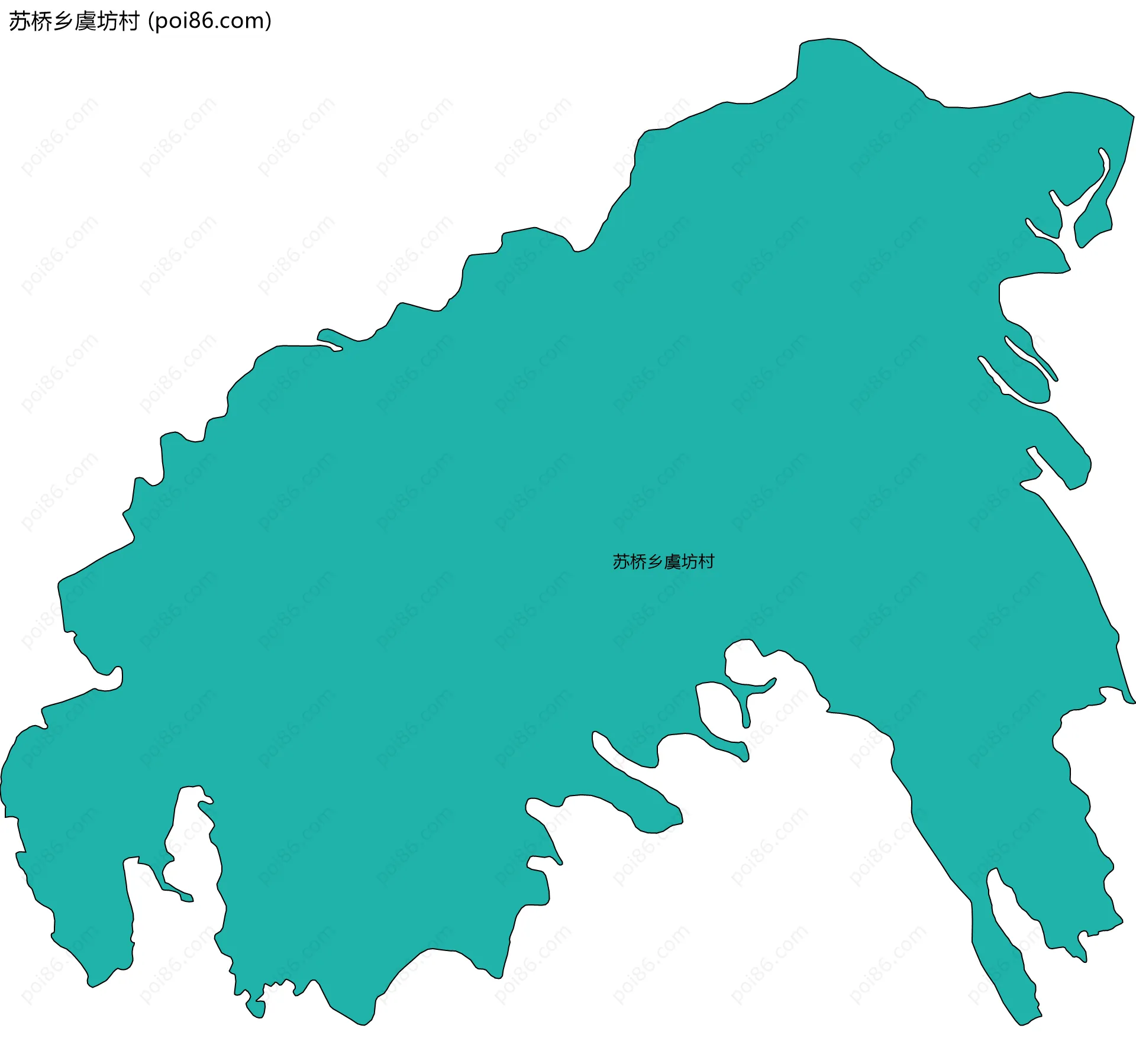 苏桥乡虞坊村边界地图