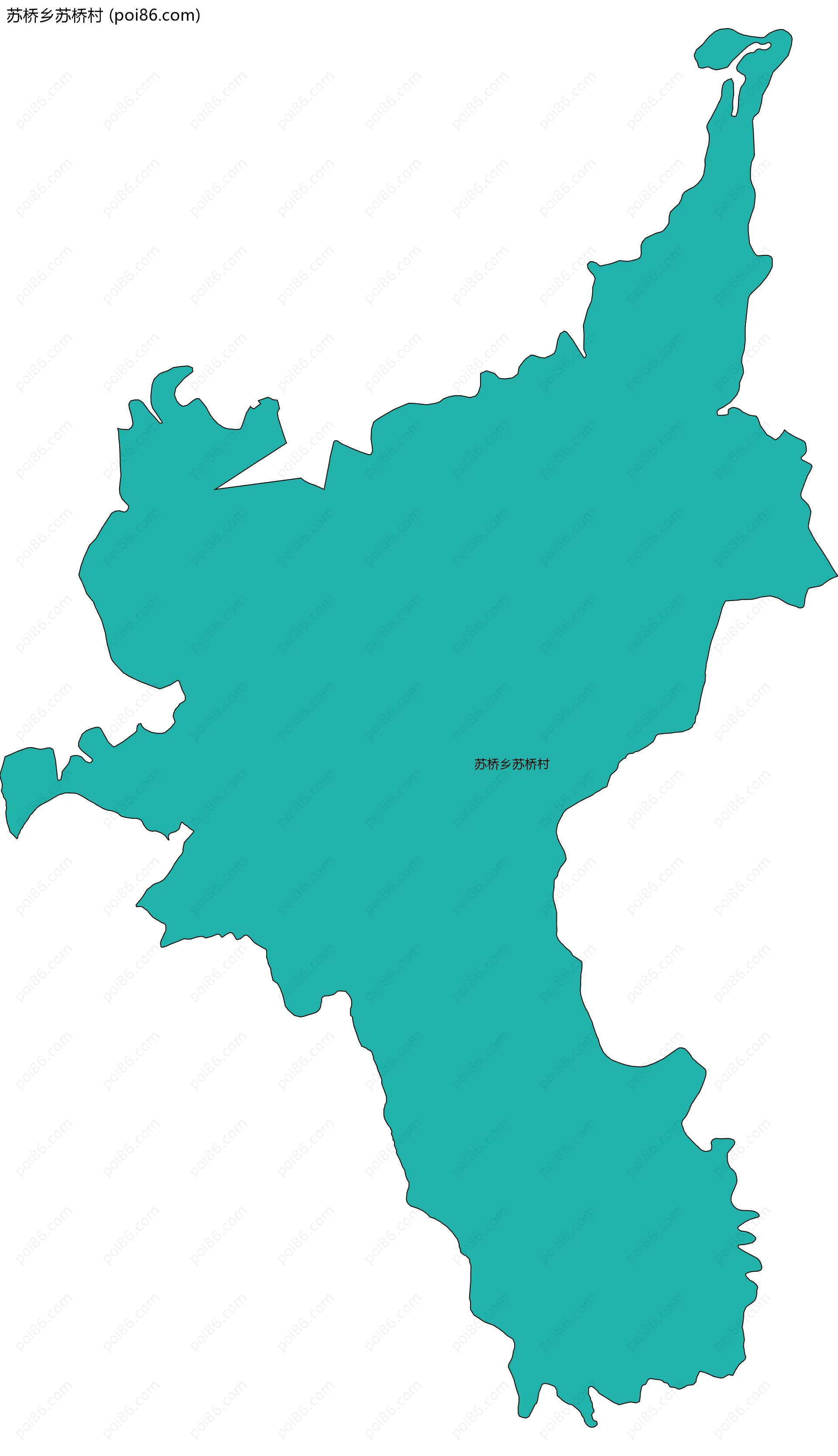 苏桥乡苏桥村边界地图