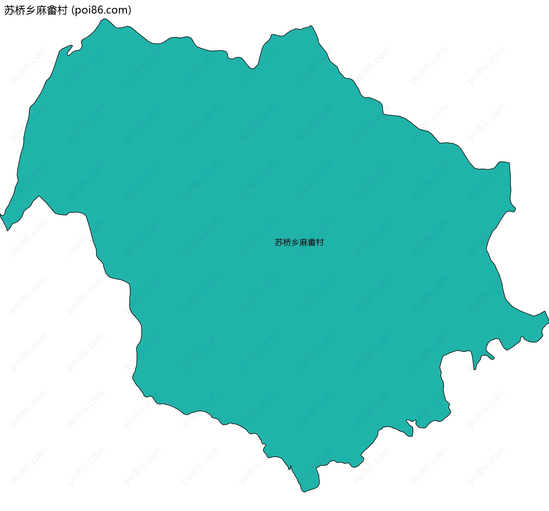 苏桥乡麻畲村边界地图
