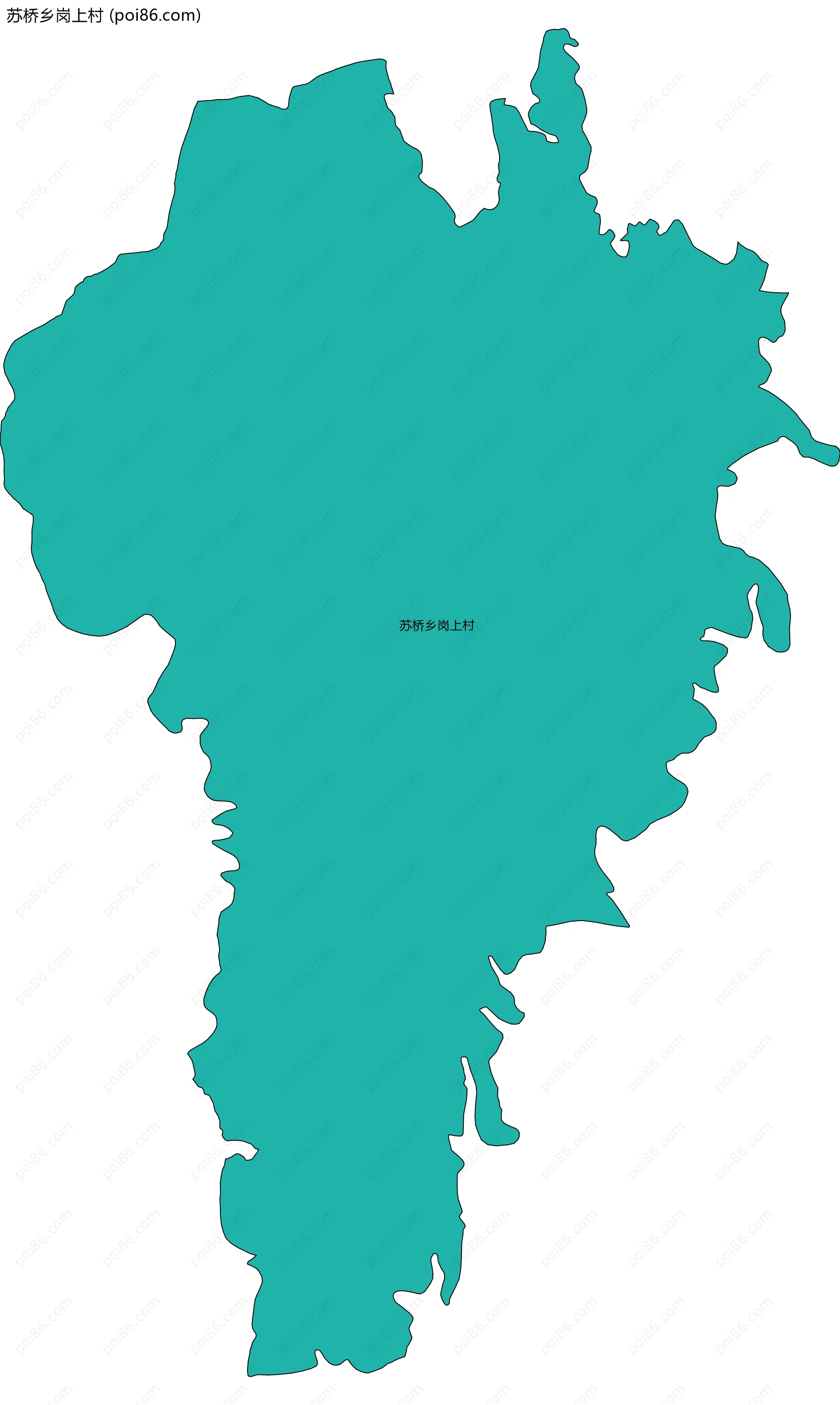 苏桥乡岗上村边界地图