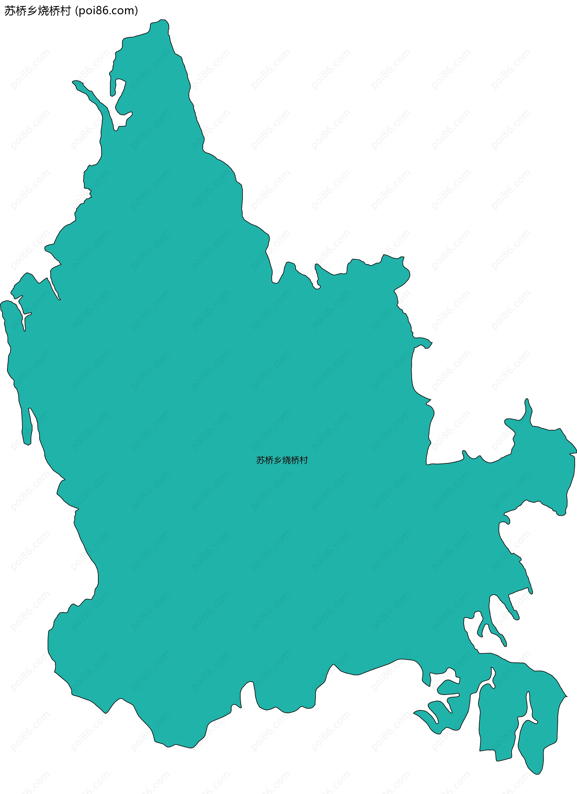 苏桥乡烧桥村边界地图