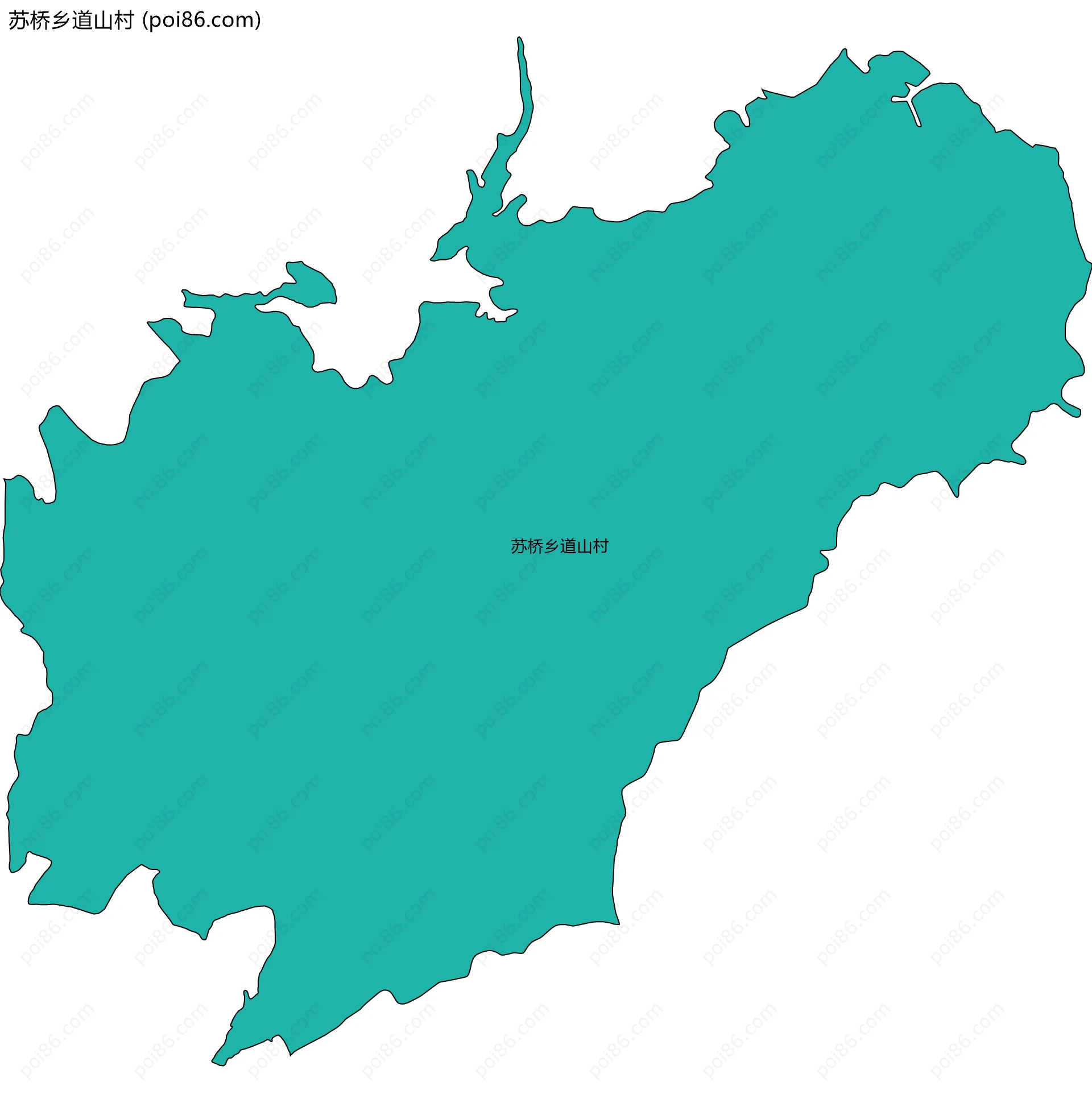 苏桥乡道山村边界地图