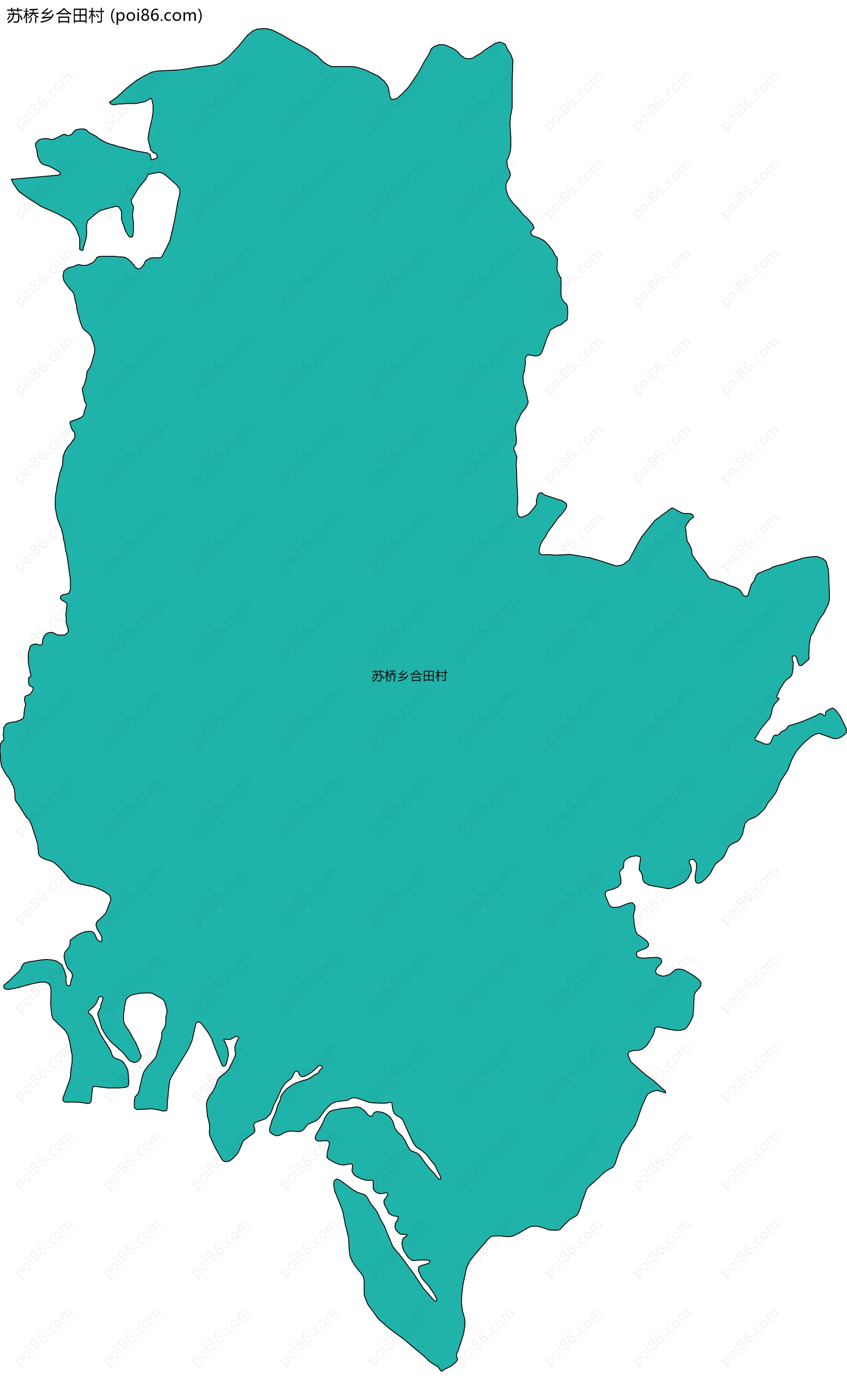苏桥乡合田村边界地图