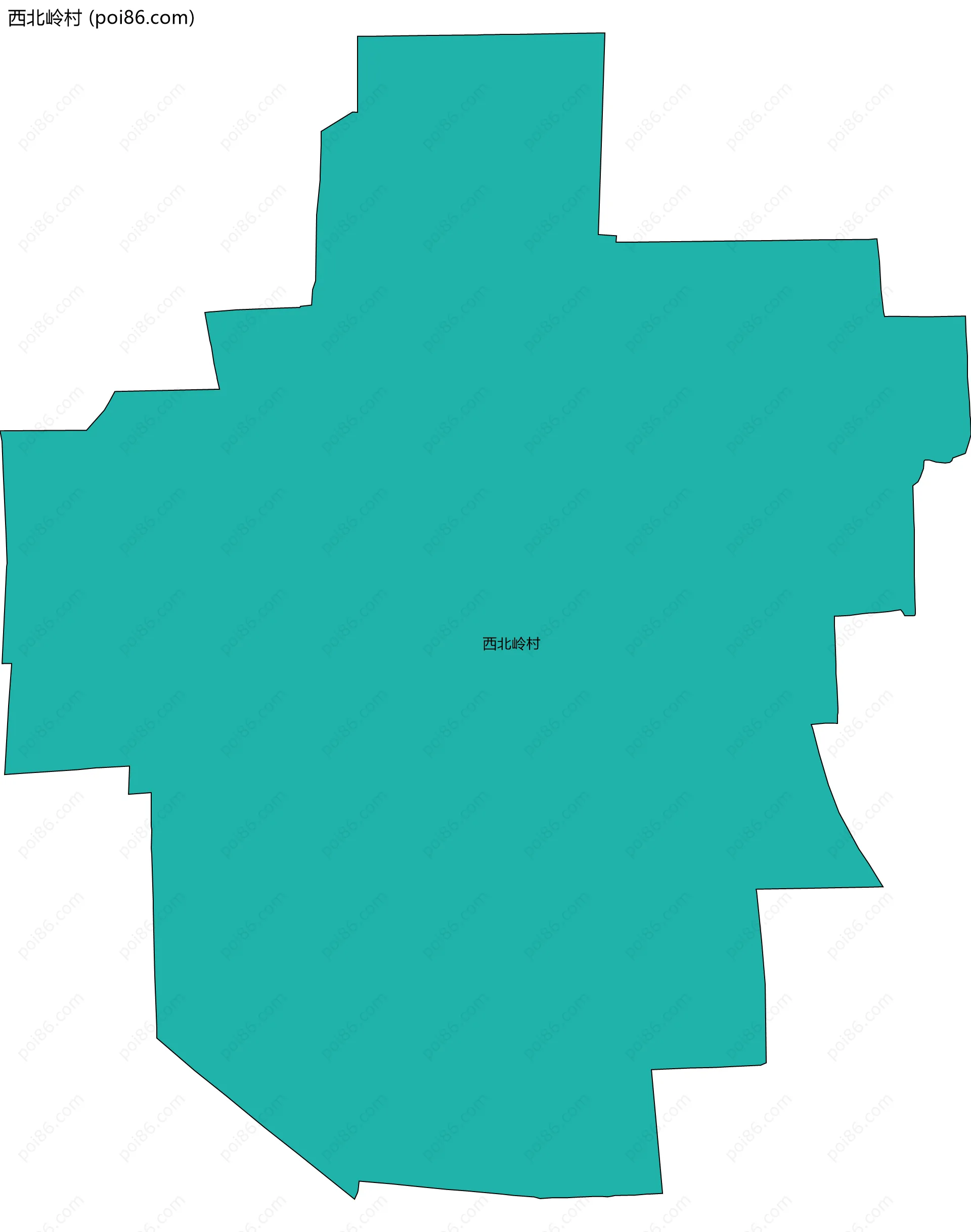 西北岭村边界地图