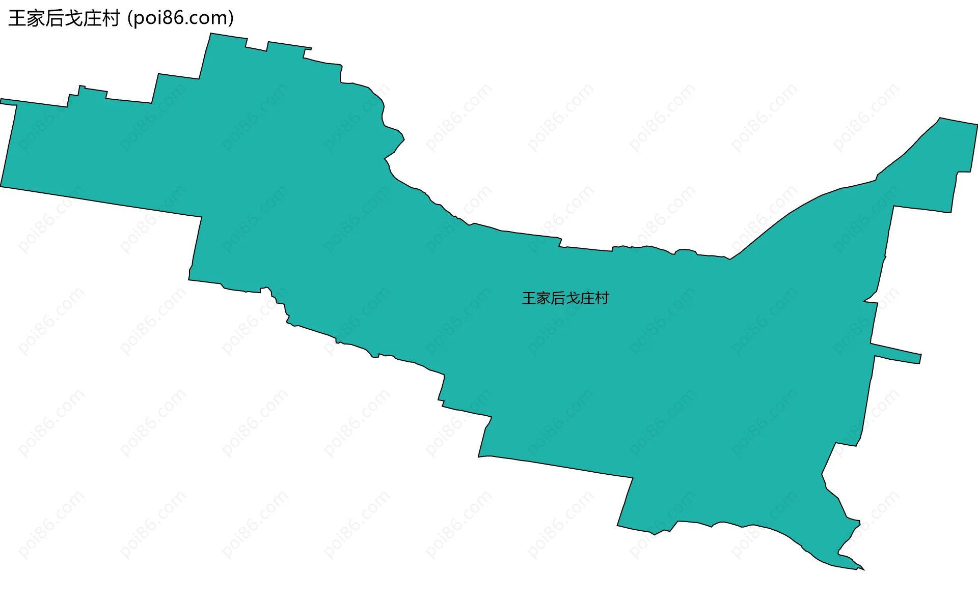 王家后戈庄村边界地图