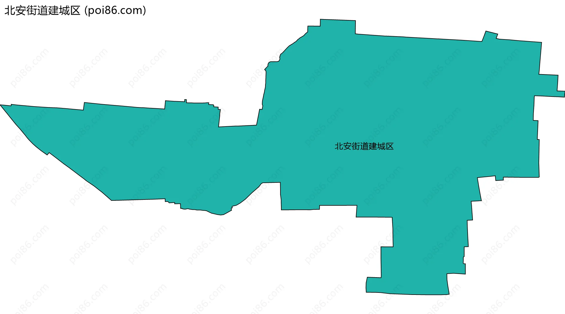 北安街道建城区边界地图