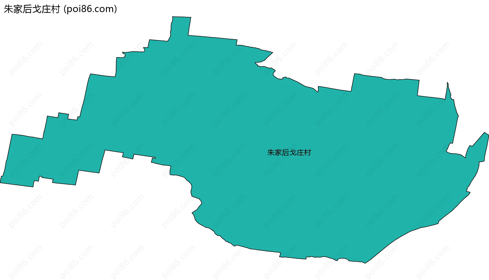 朱家后戈庄村边界地图