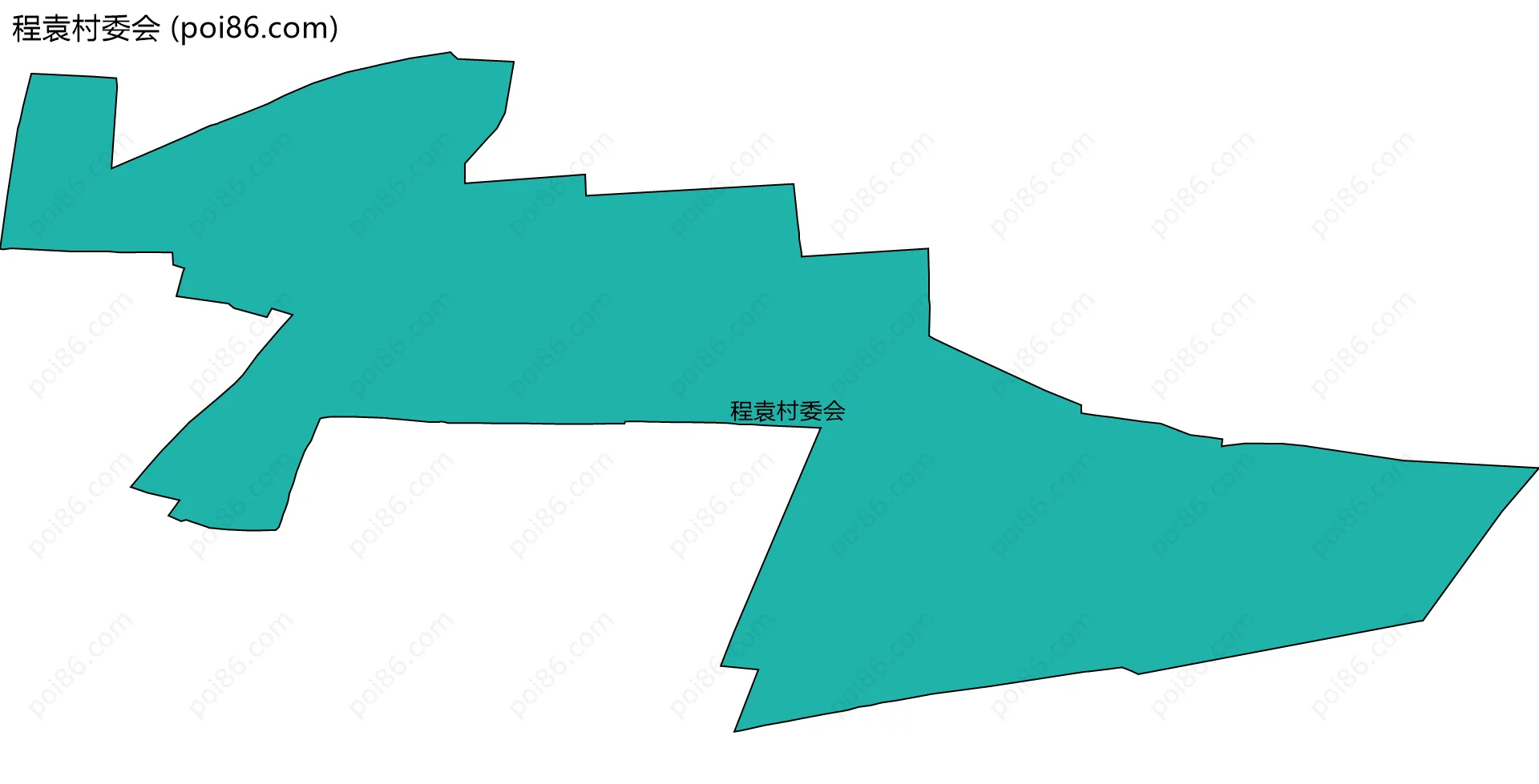 程袁村委会边界地图
