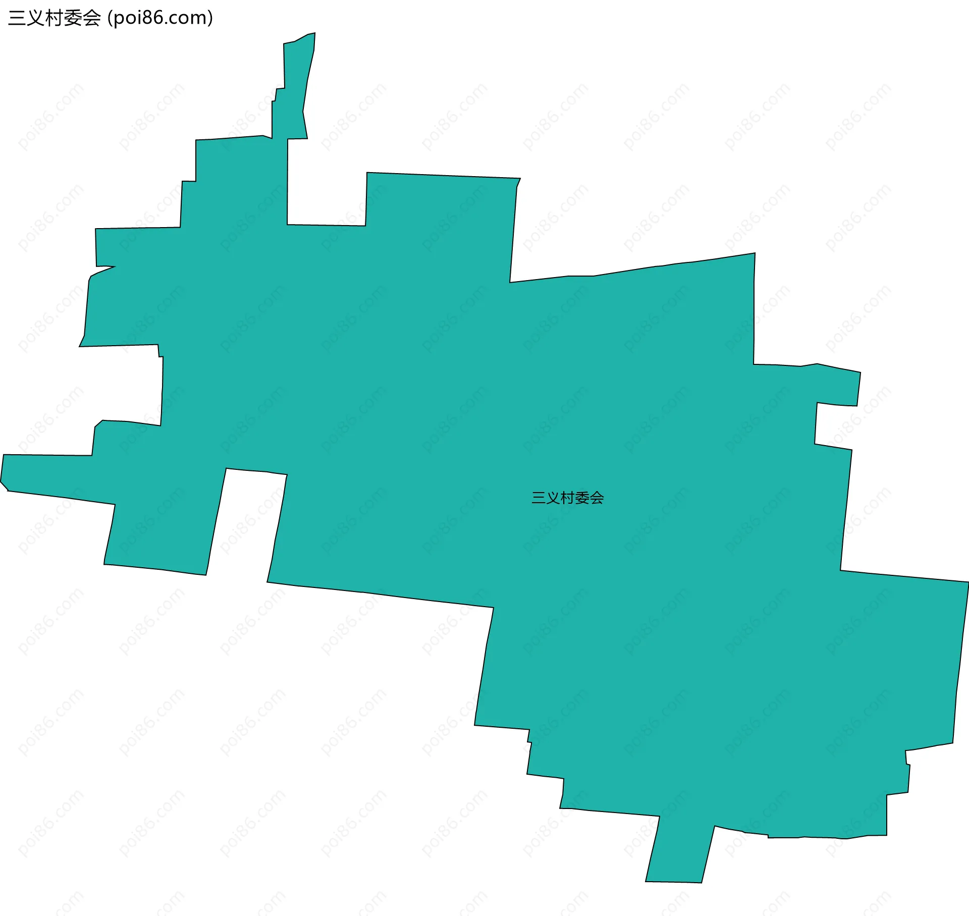 三义村委会边界地图