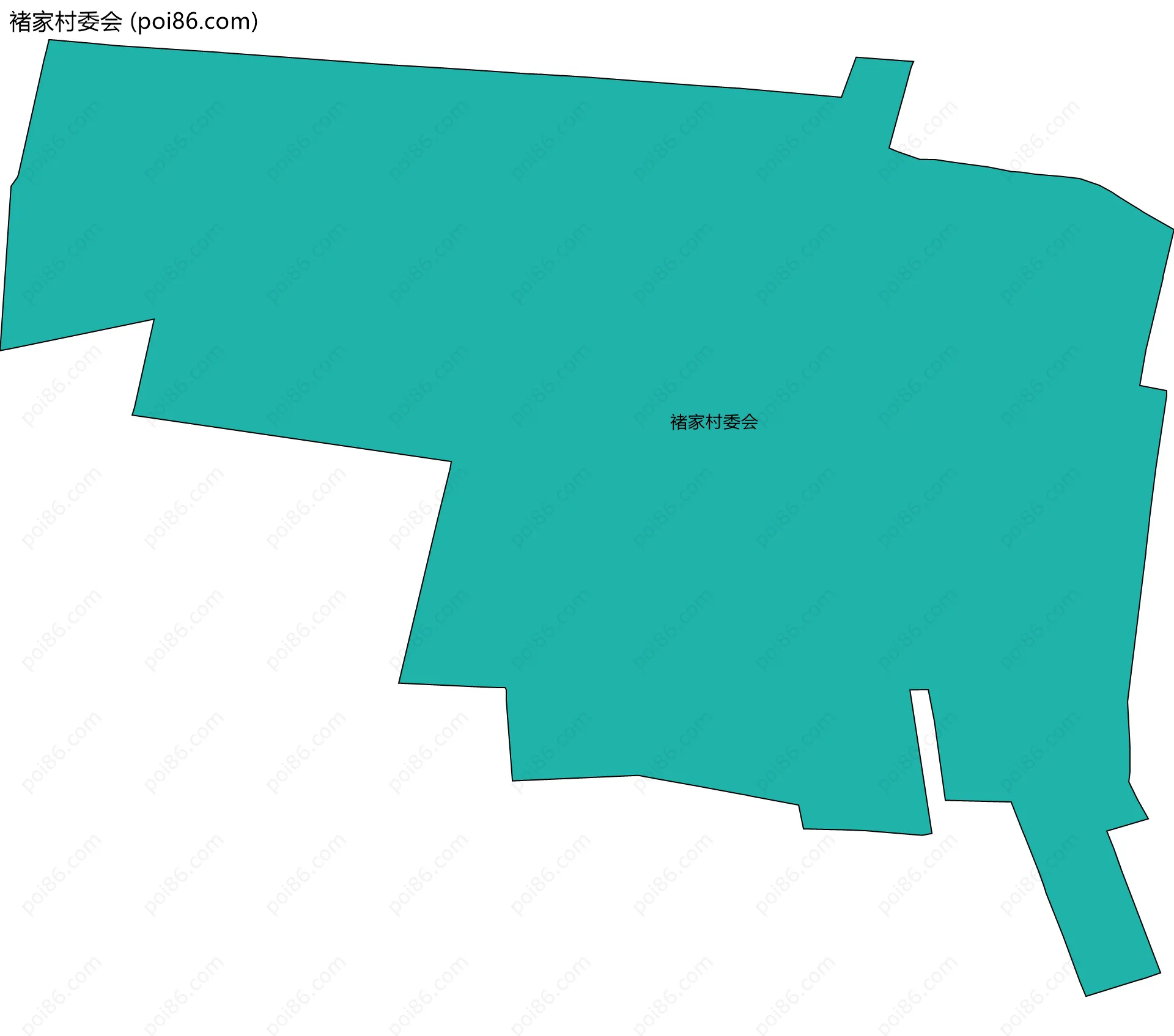 褚家村委会边界地图