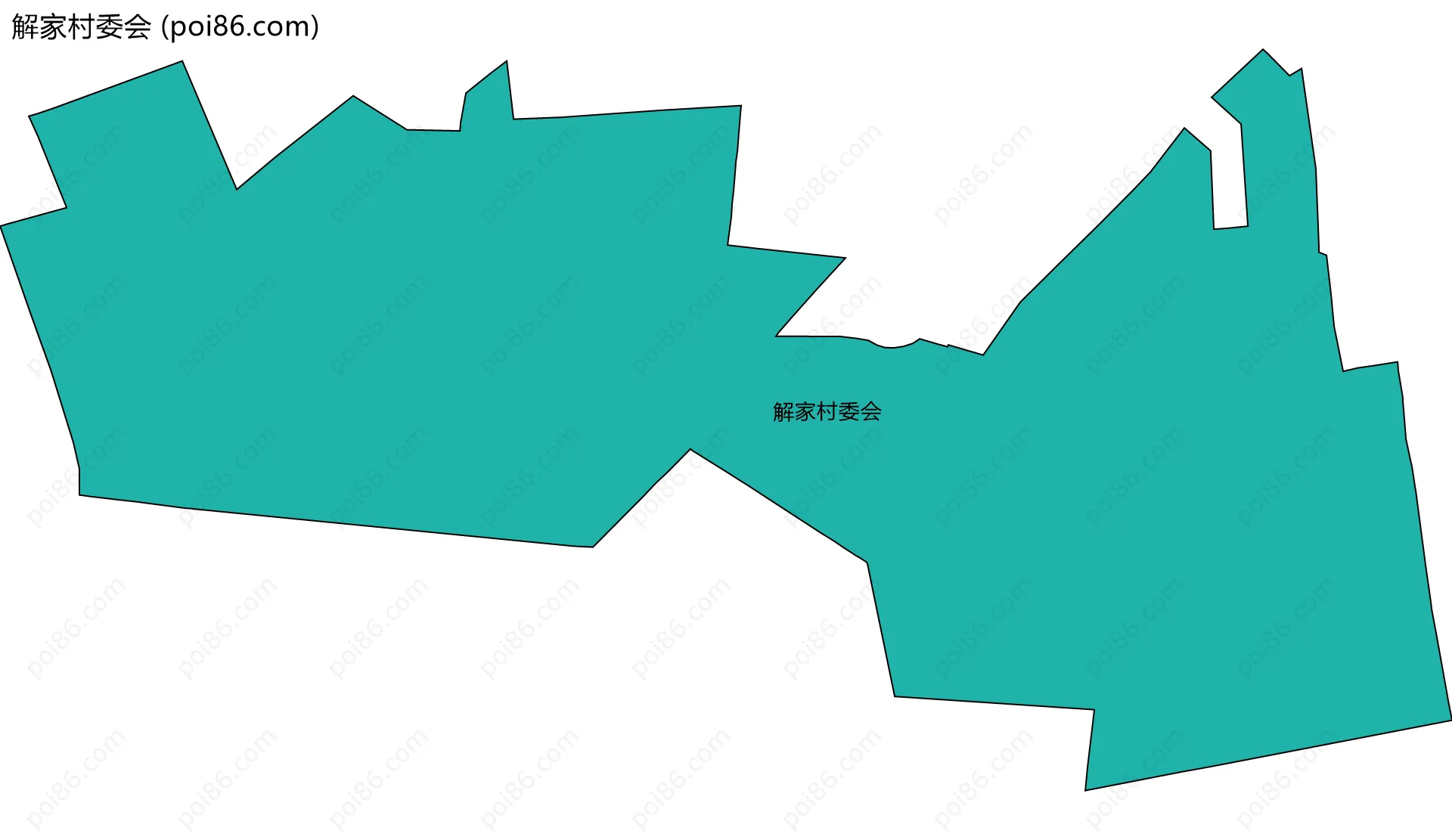 解家村委会边界地图