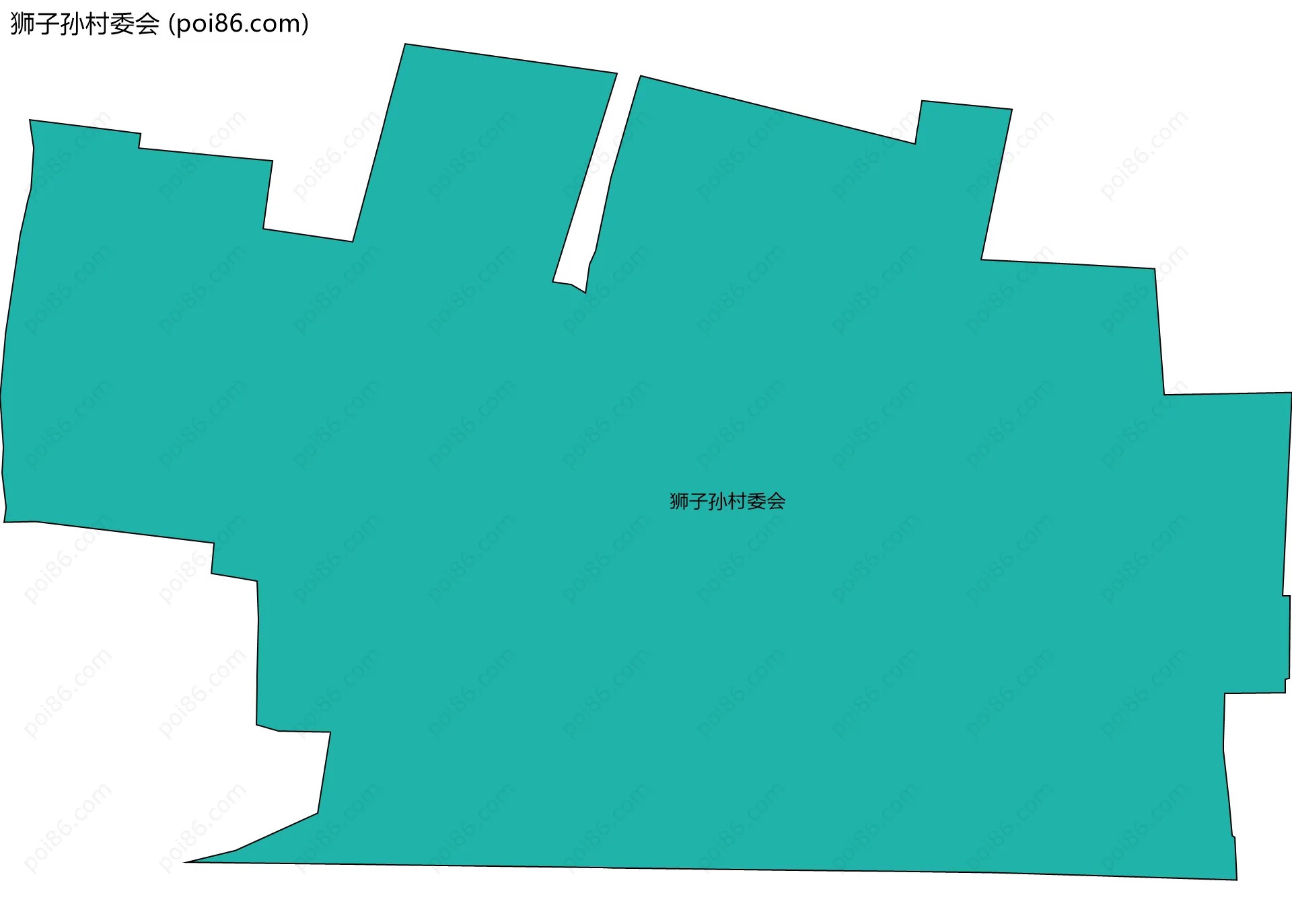 狮子孙村委会边界地图