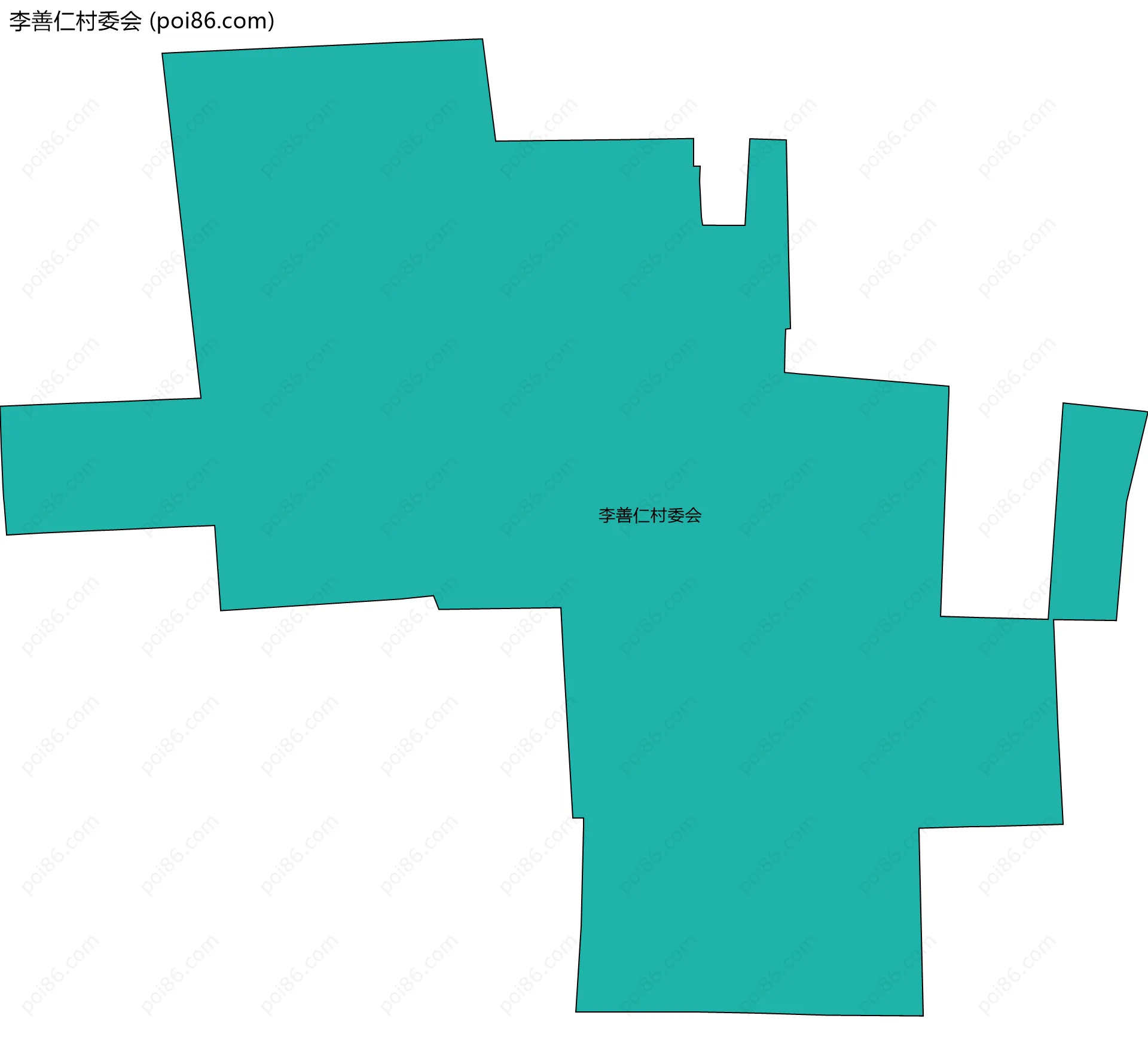 李善仁村委会边界地图