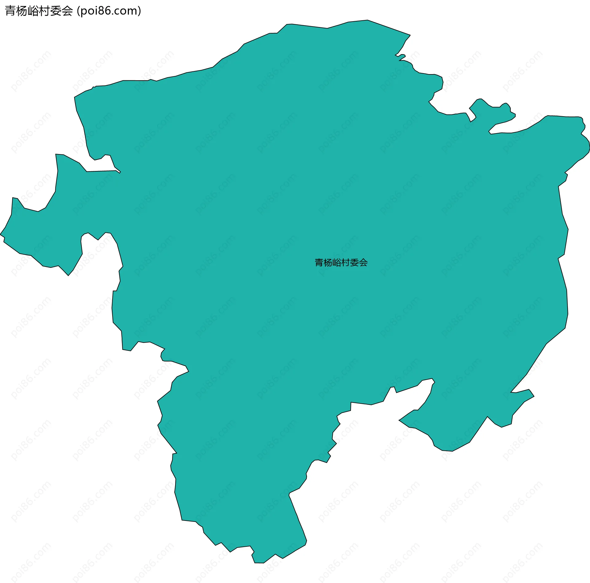 青杨峪村委会边界地图